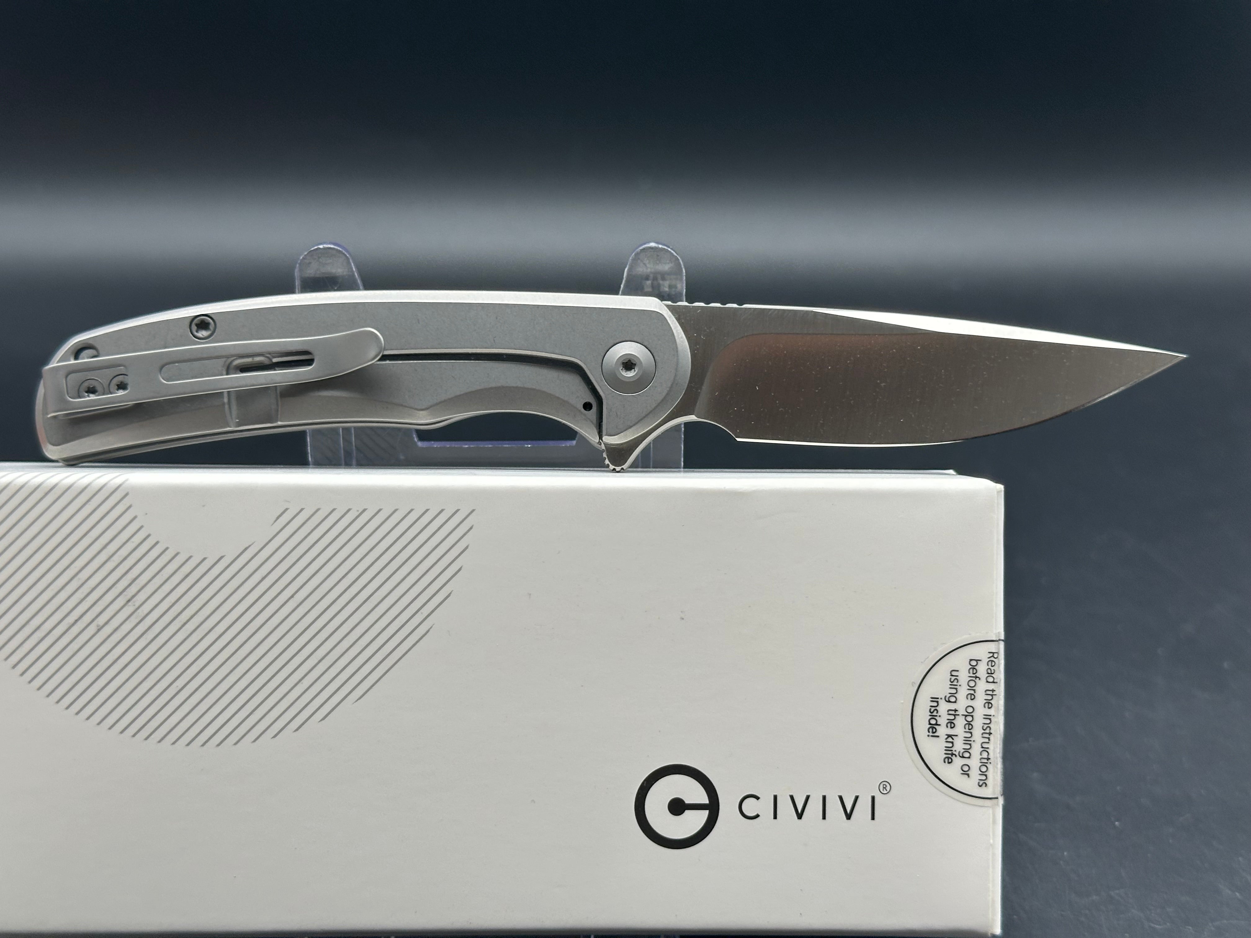 CIVIVI NOx Flipper Knife Stainless Steel Handle (2.97" Nitro-V Blade)
