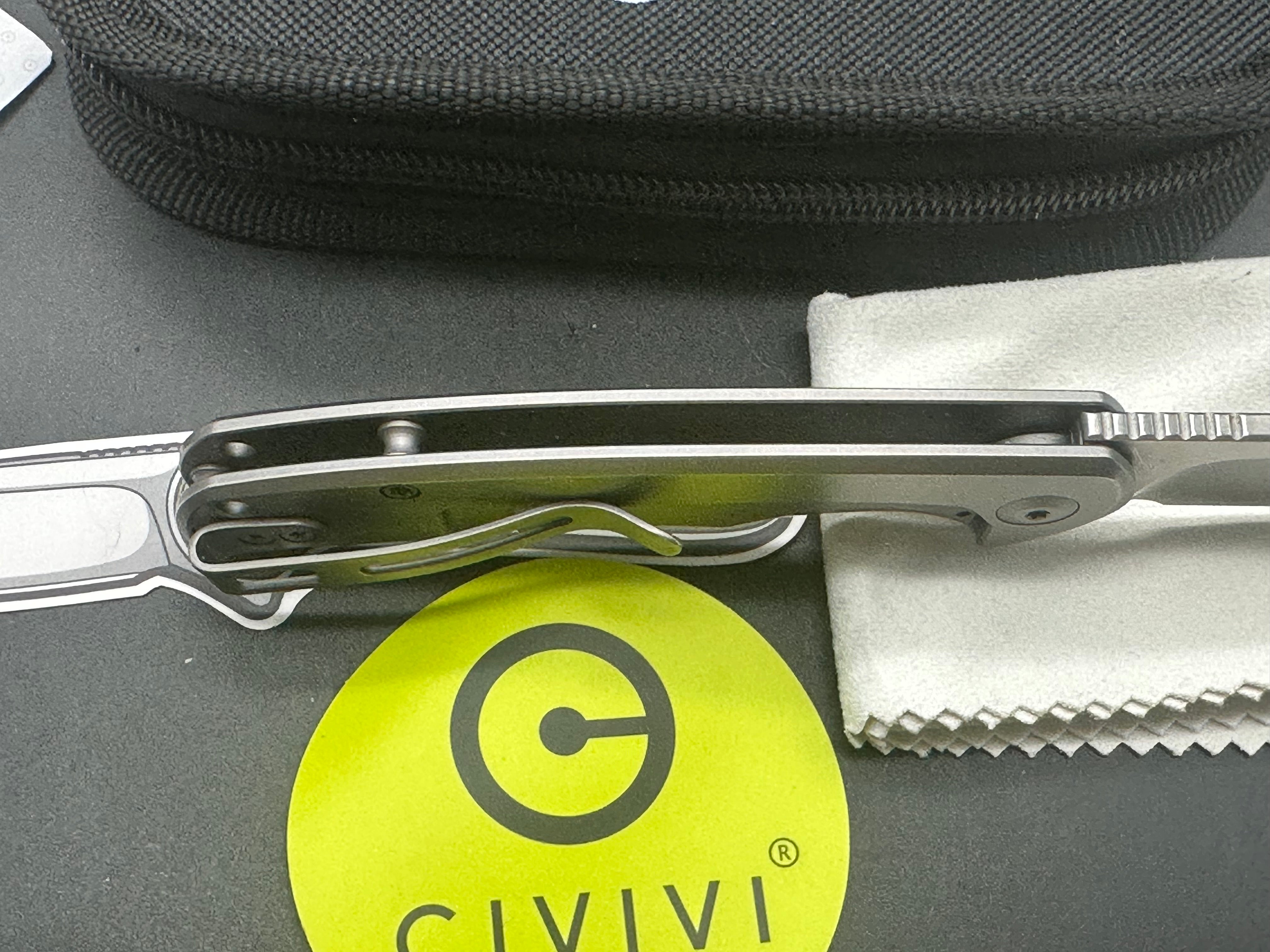 CIVIVI NOx Flipper Knife Stainless Steel Handle (2.97" Nitro-V Blade)