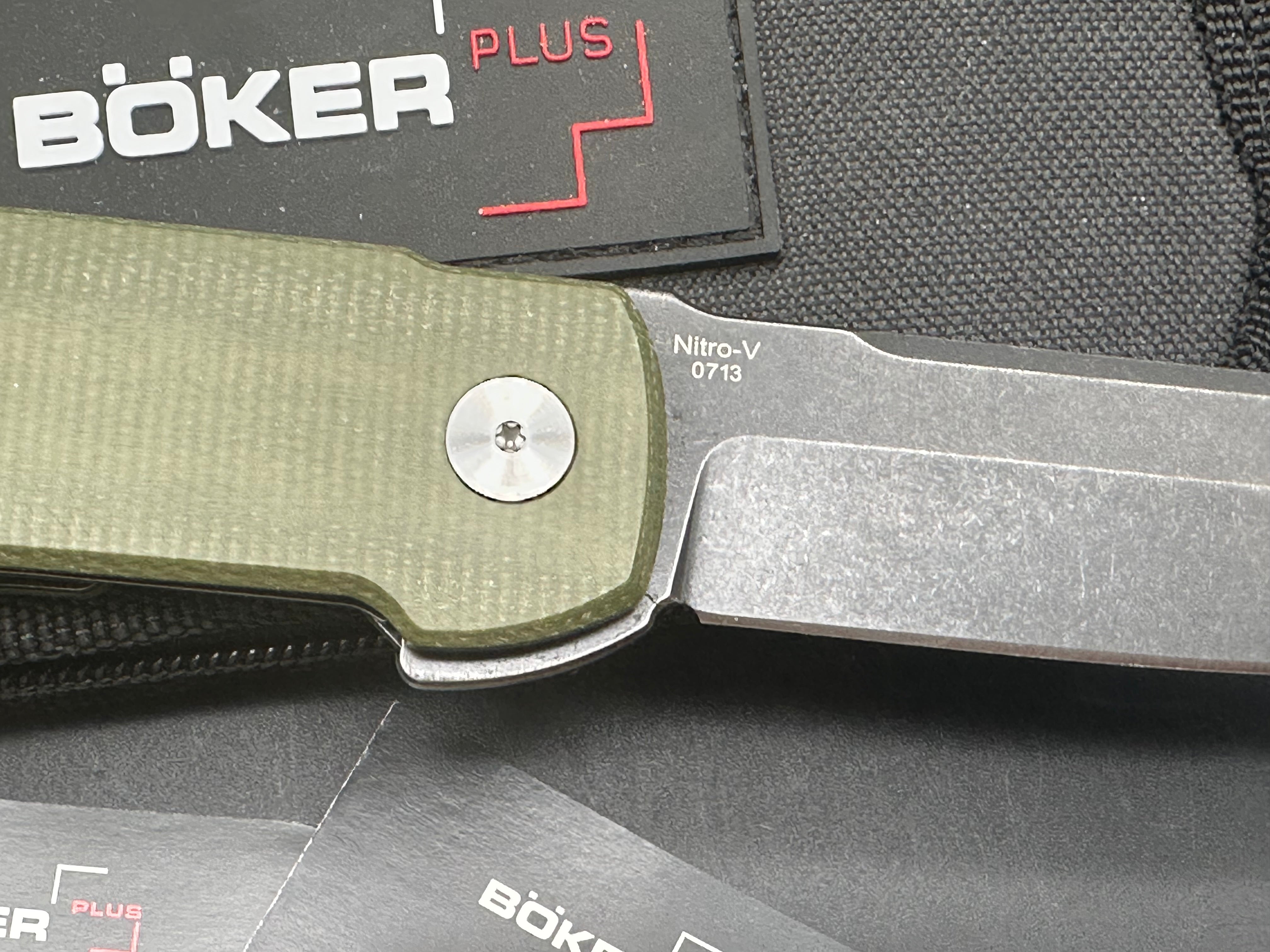 Boker Tac-Master Liner Lock Knife Green Micarta (3.9" SW)