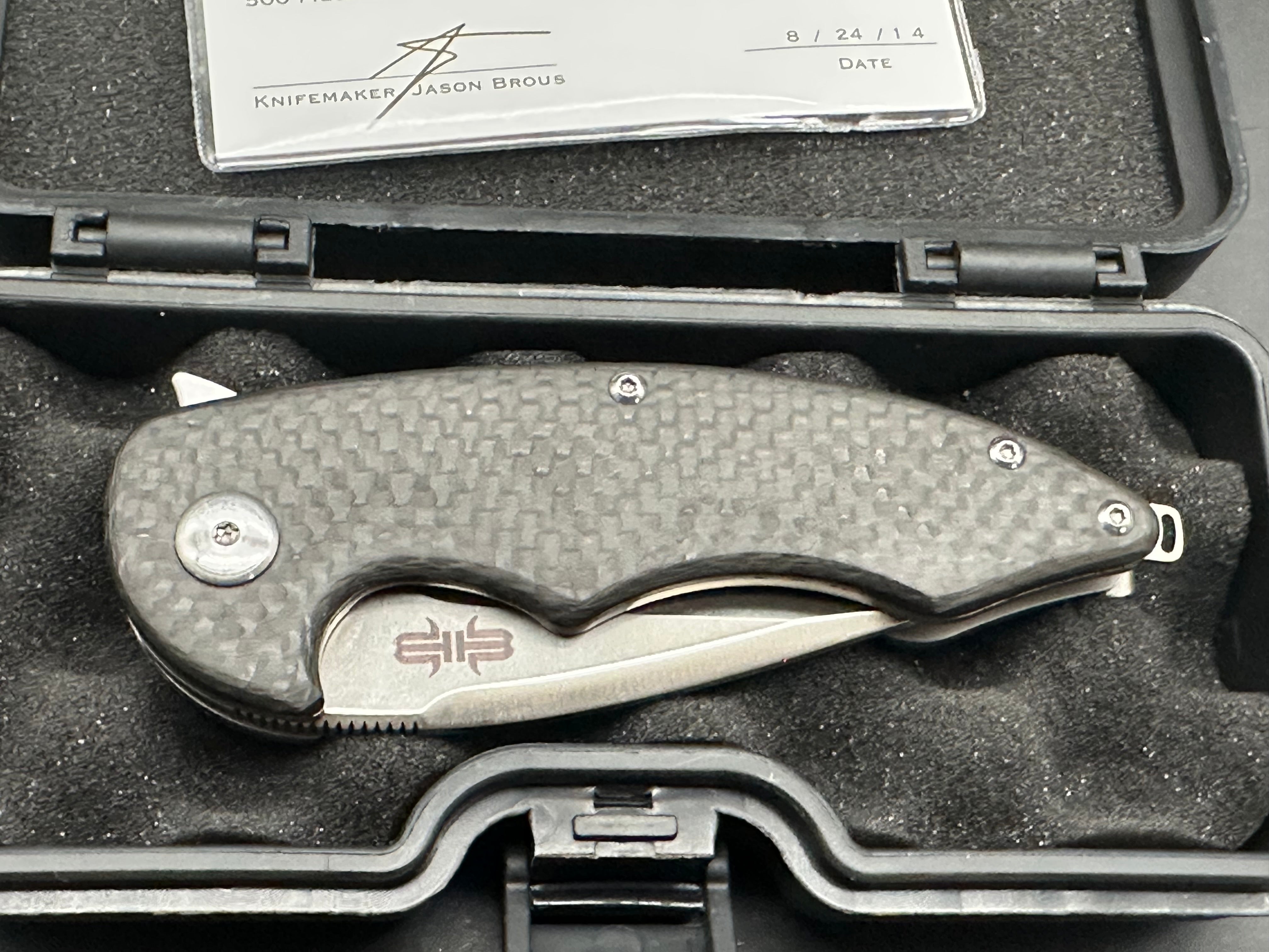 Brous Blades Sinner CF scales w/D2 blade