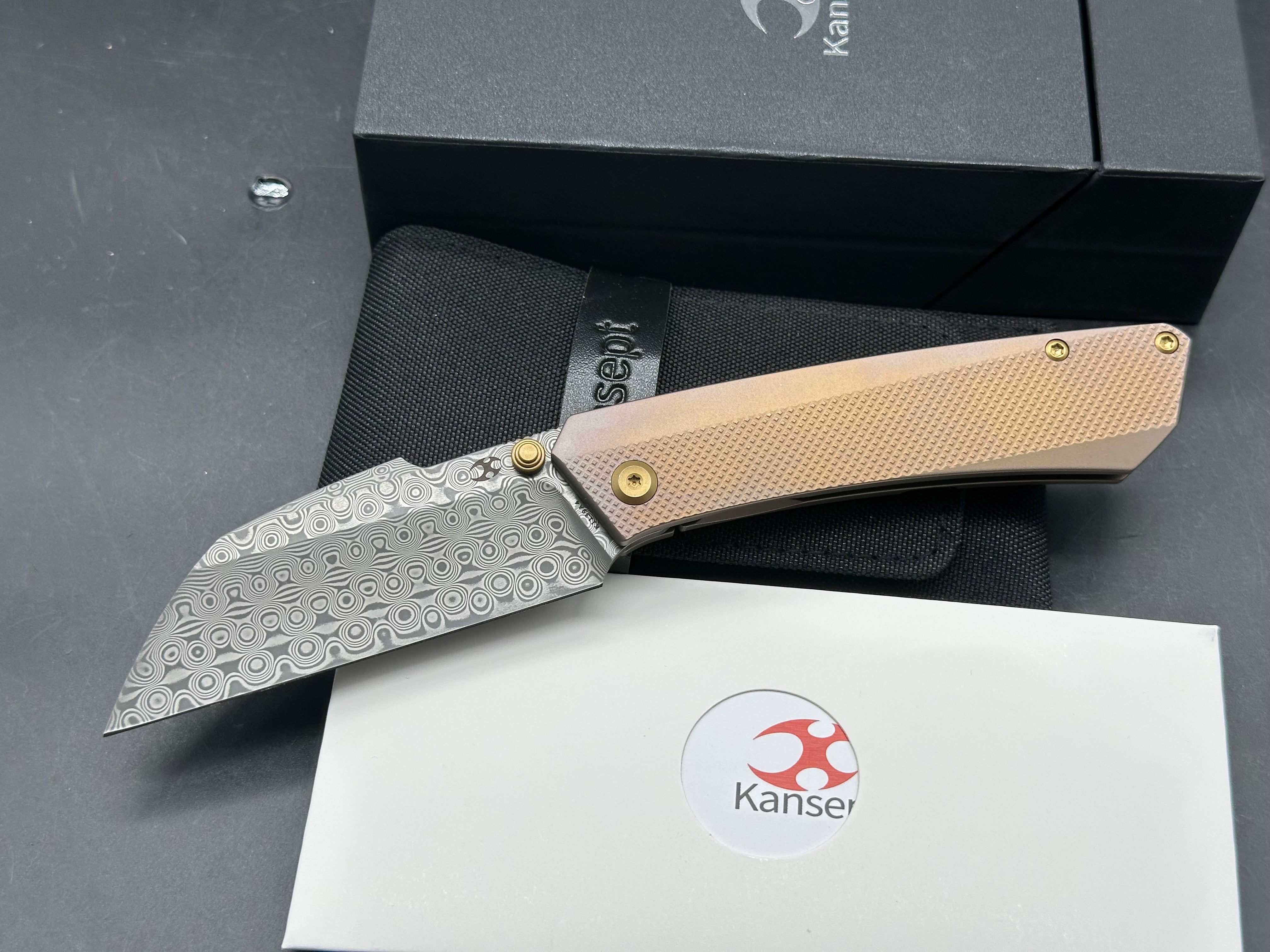 KANSEPT CONTRA BRONZE TI/DIAMOND PATTERN | 3.25" DAMASCUS