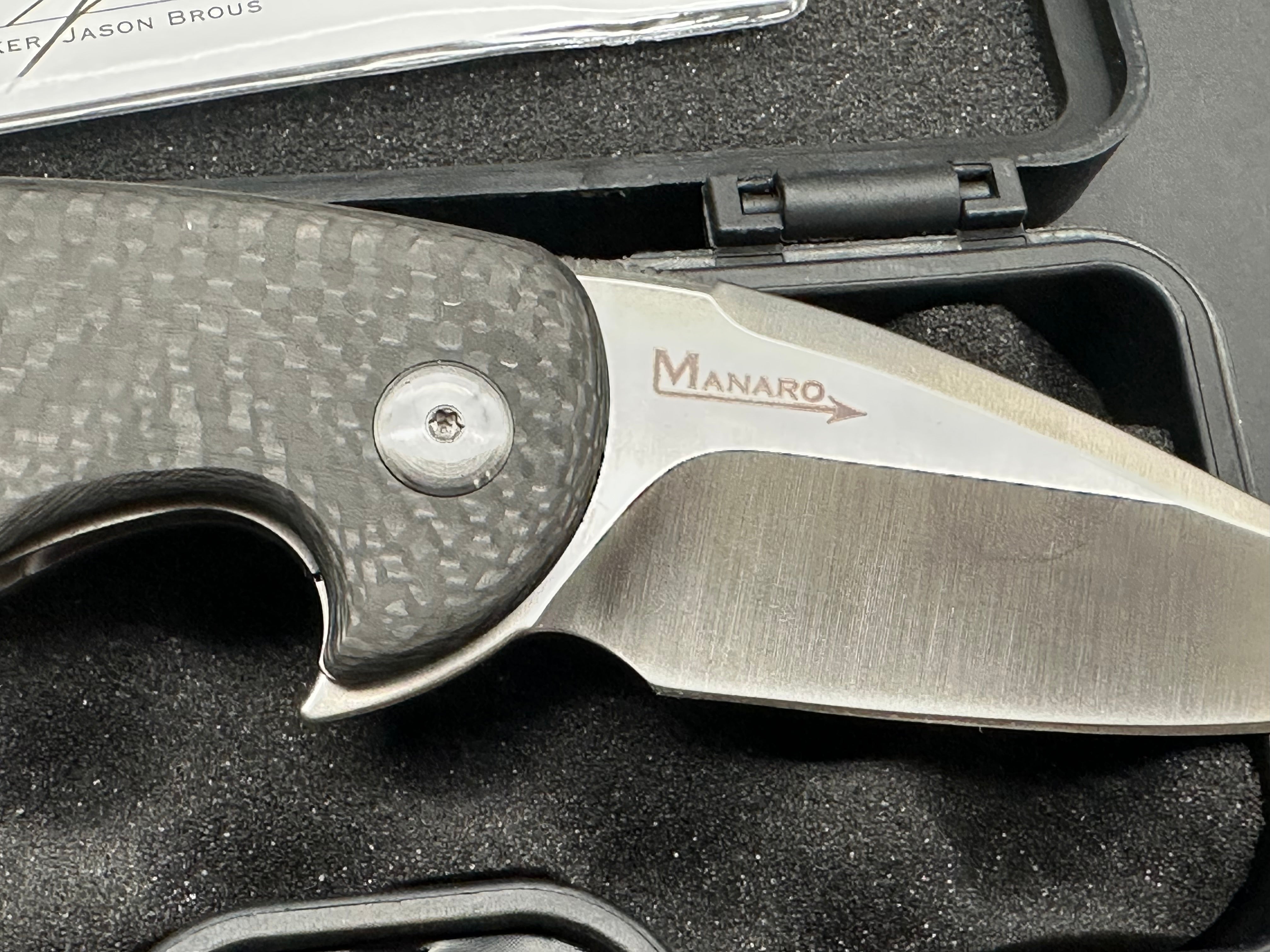 Brous Blades Sinner CF scales w/D2 blade