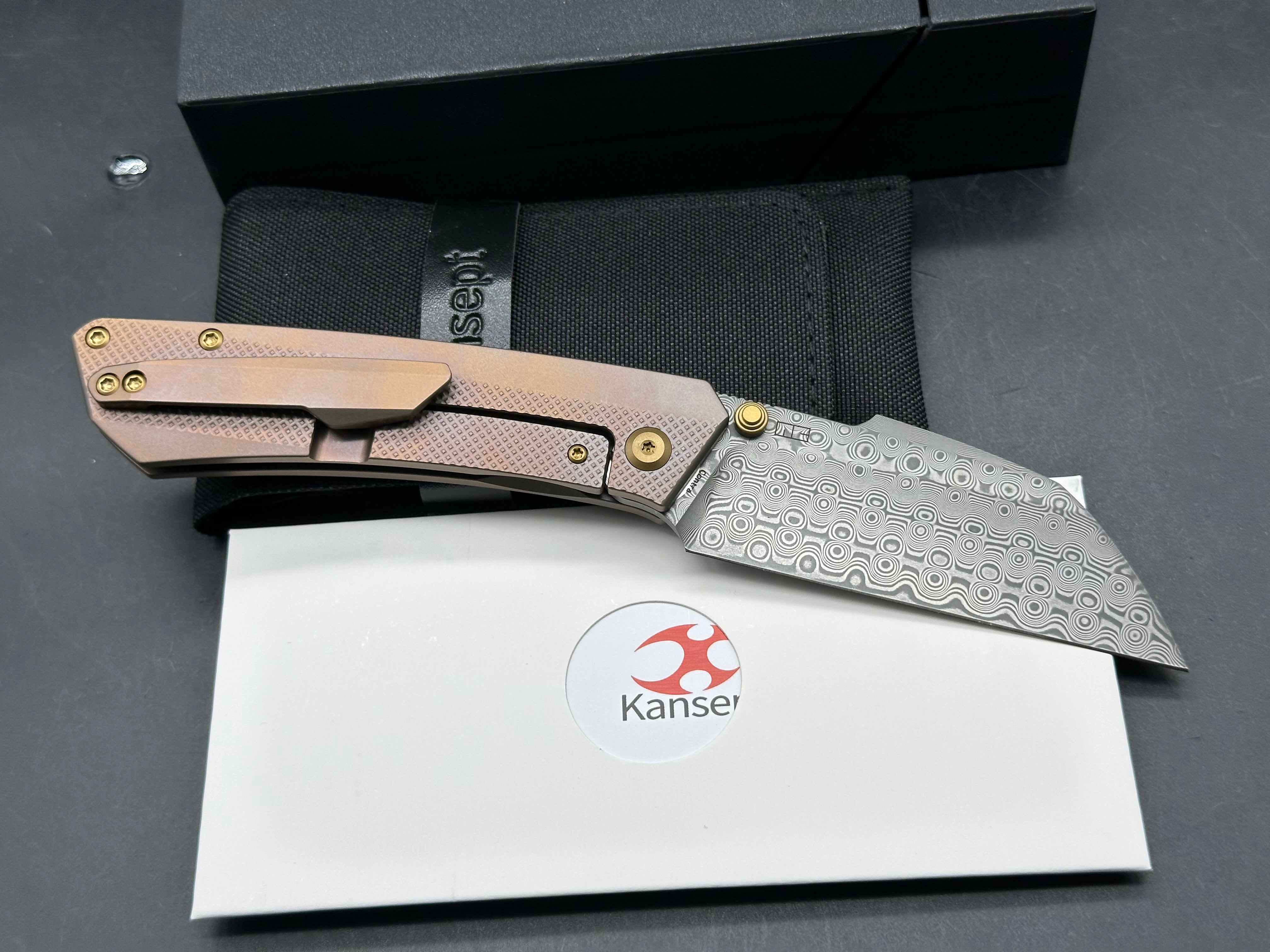 KANSEPT CONTRA BRONZE TI/DIAMOND PATTERN | 3.25" DAMASCUS
