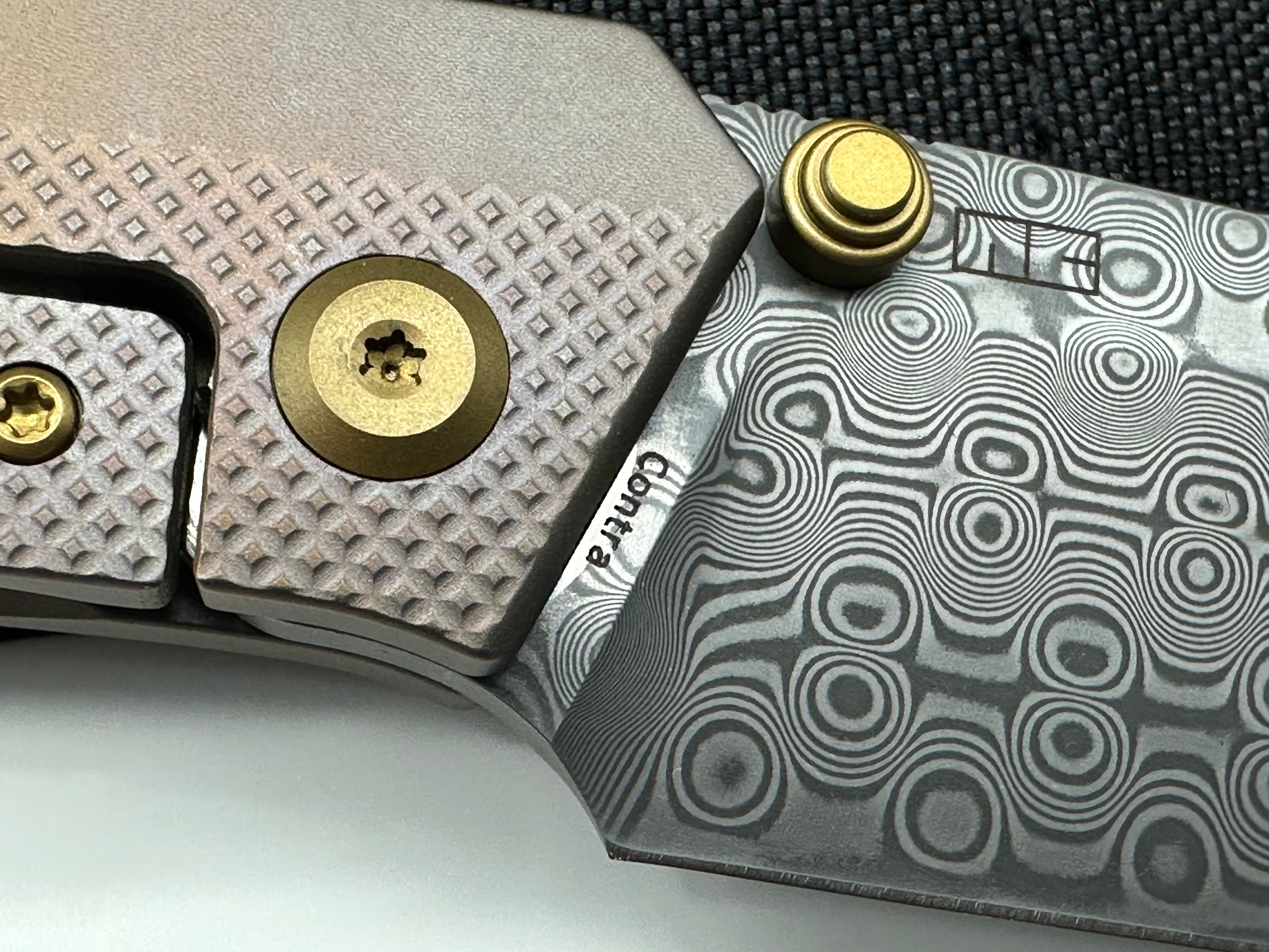 KANSEPT CONTRA BRONZE TI/DIAMOND PATTERN | 3.25" DAMASCUS