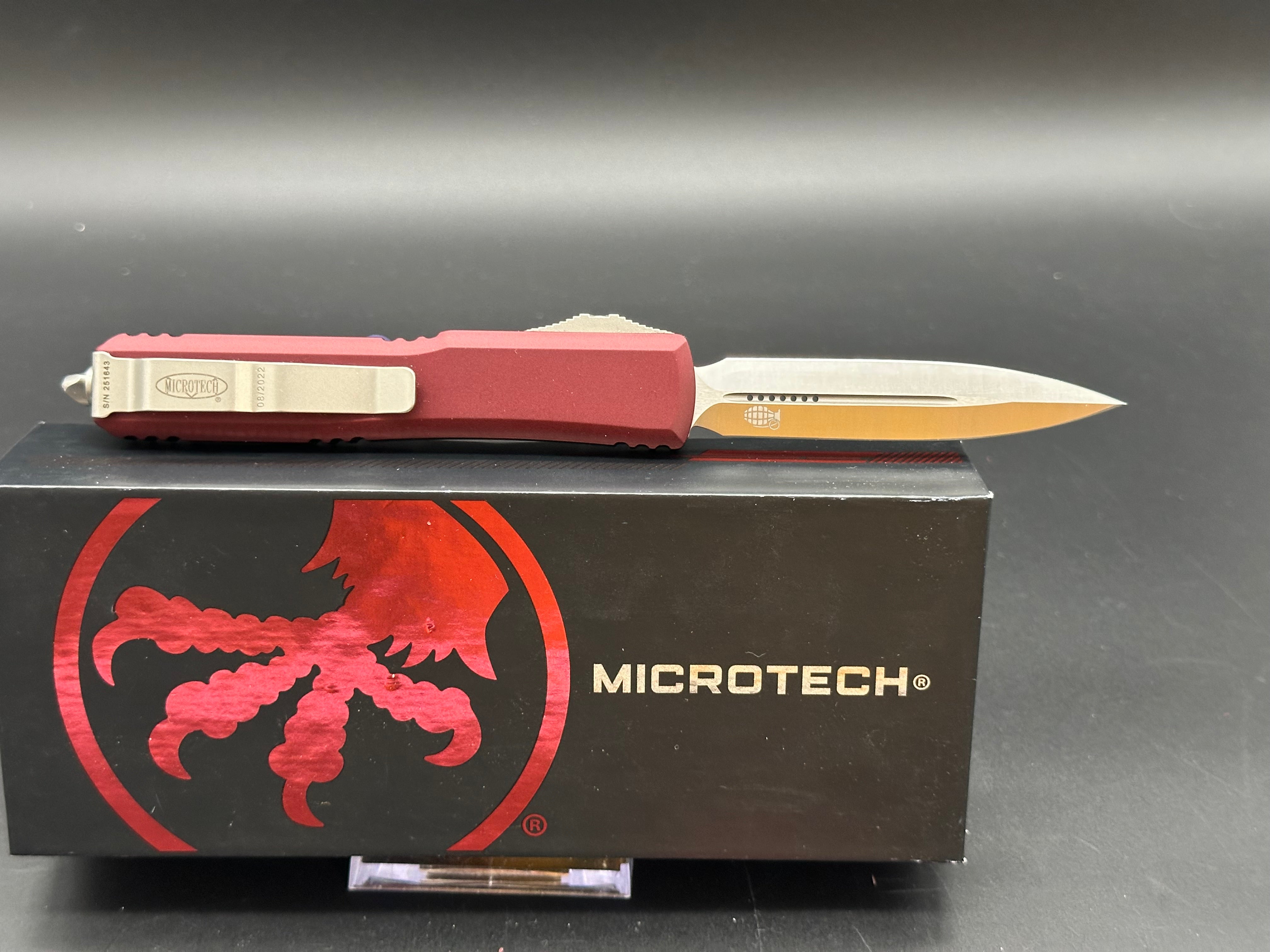 Microtech Ultratech OTF Automatic Knife Maroon (Factory Blem)