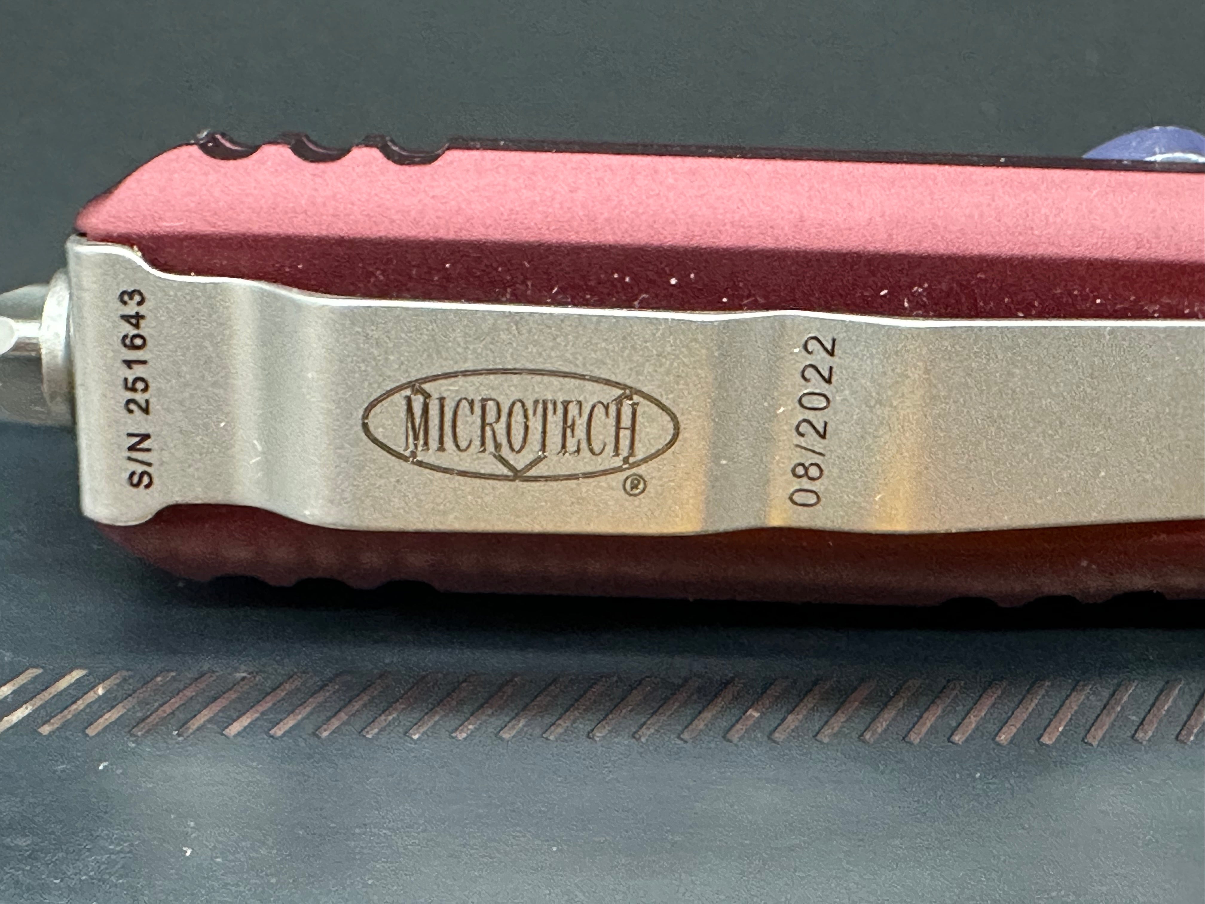 Microtech Ultratech OTF Automatic Knife Maroon (Factory Blem)