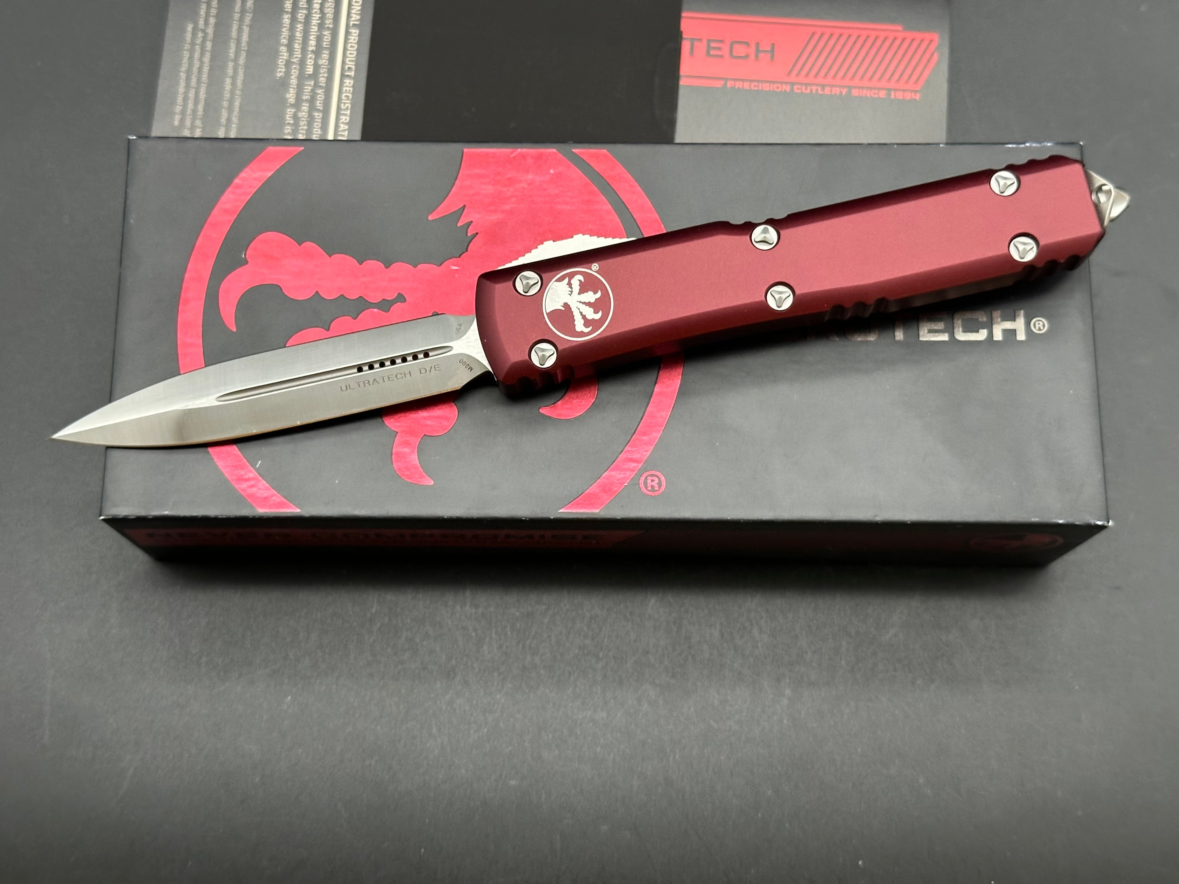 Microtech Ultratech OTF Automatic Knife Maroon (Factory Blem)