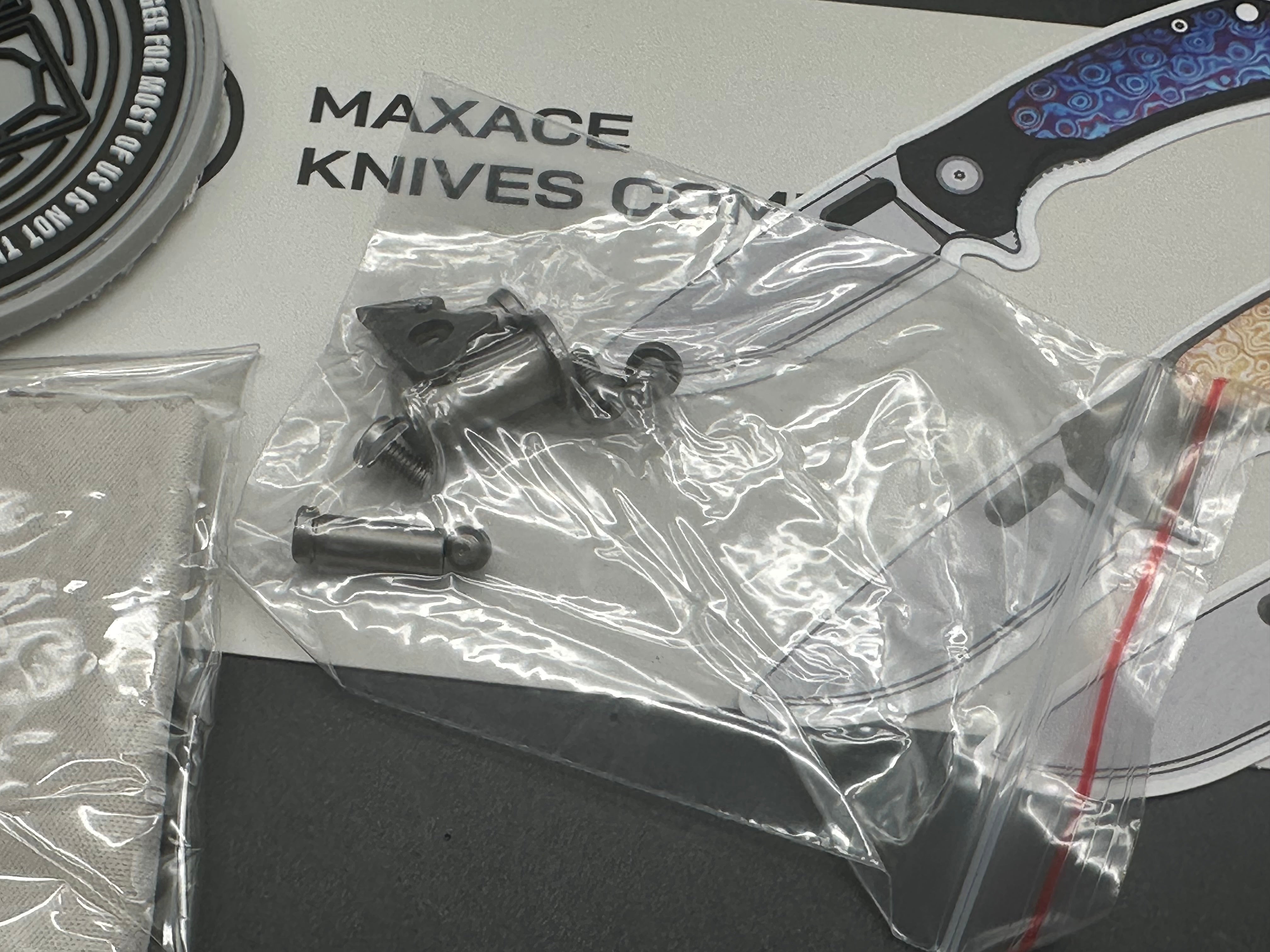 Maxace Balance (NEW), 3.74" M390 Stonewash Blade with Dark Stonewash Titanium Handle