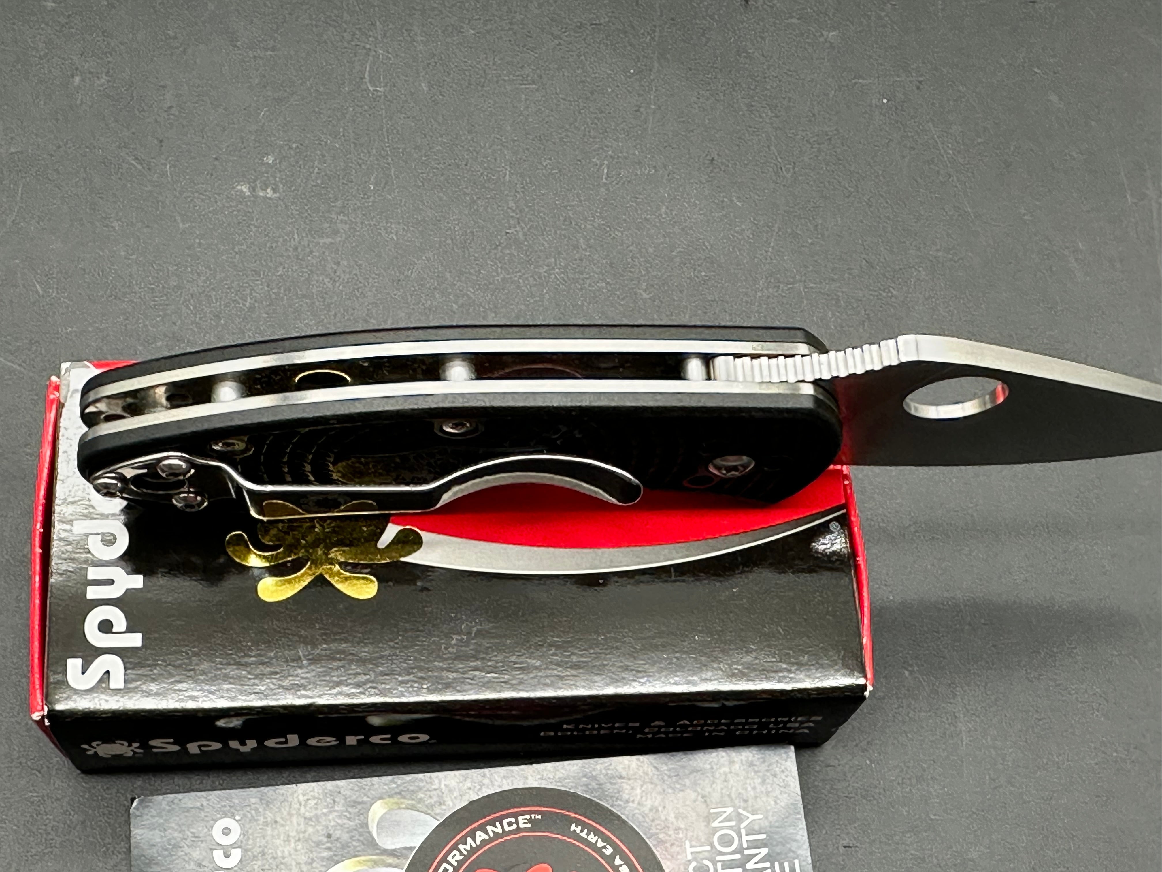 Spyderco Ambitious Lightweight 2.31" 8Cr13MoV Satin Blade with Black FRN Scales