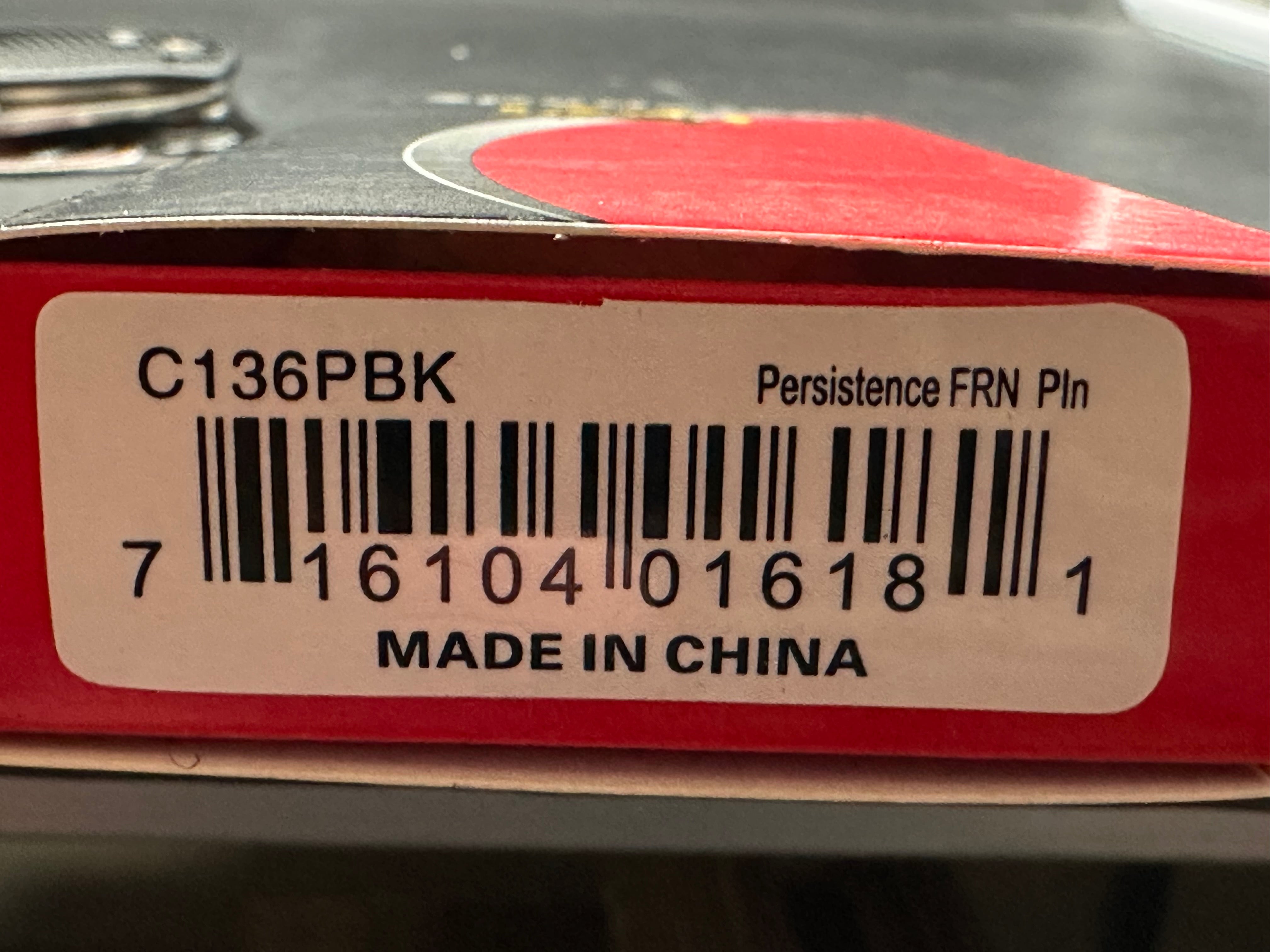 Spyderco Persistence Lightweight 2.75" 8Cr13MoV Satin Blade with Black FRN Scales