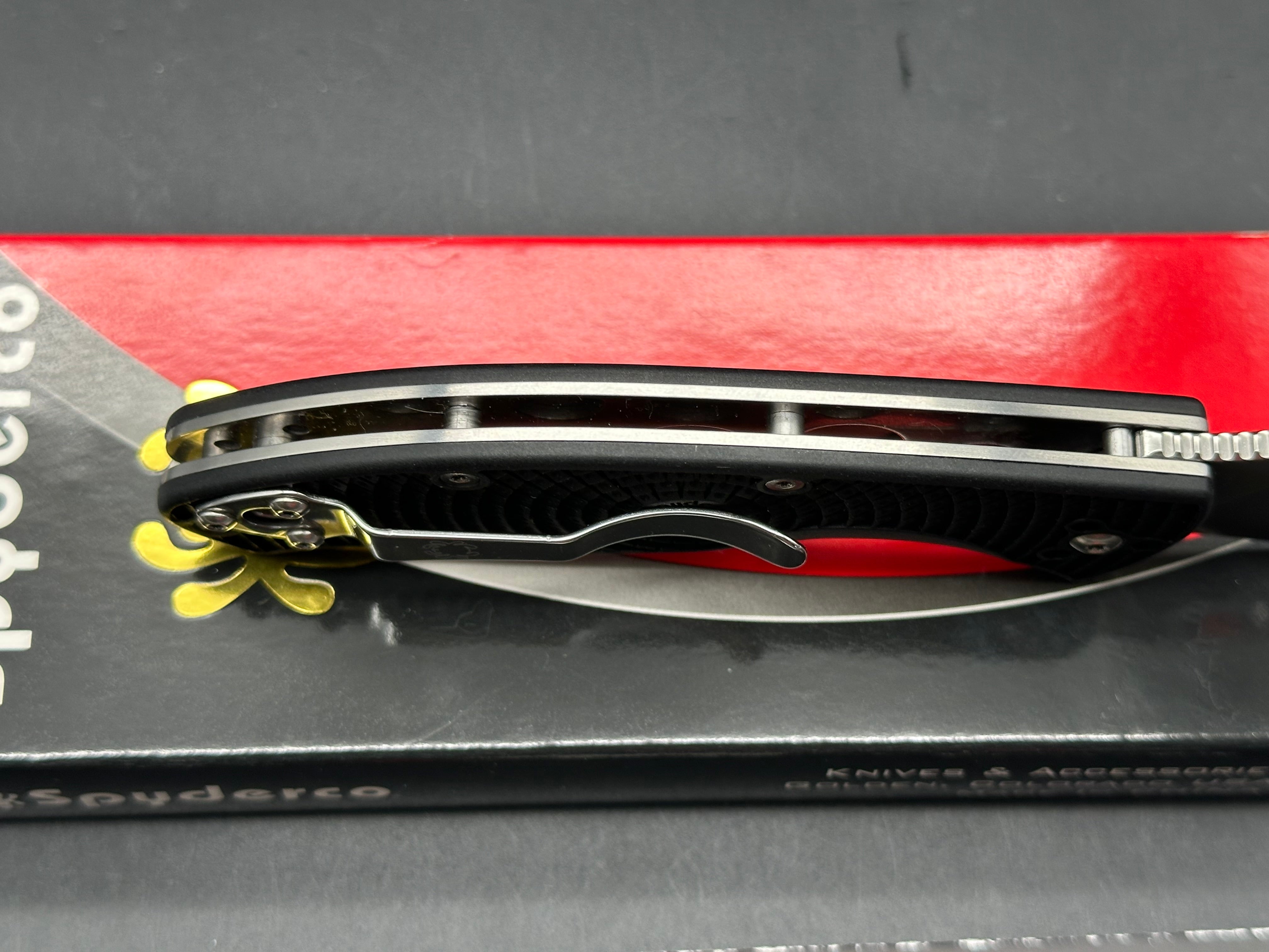 Spyderco Tenacious Lightweight 3.39" 8Cr13MoV Satin Blade with Black FRN Scales