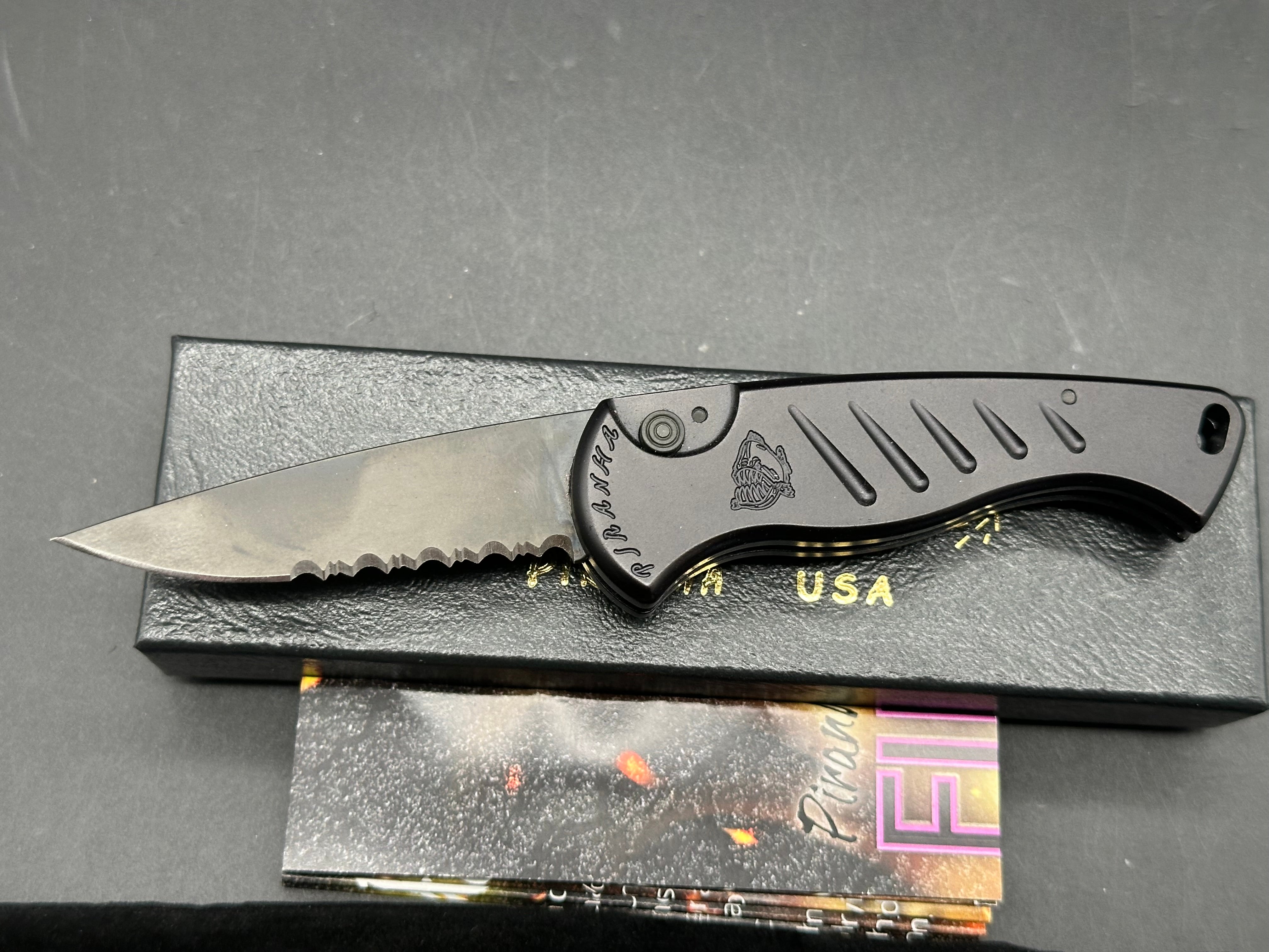 Piranha Fingerling Black Serrated