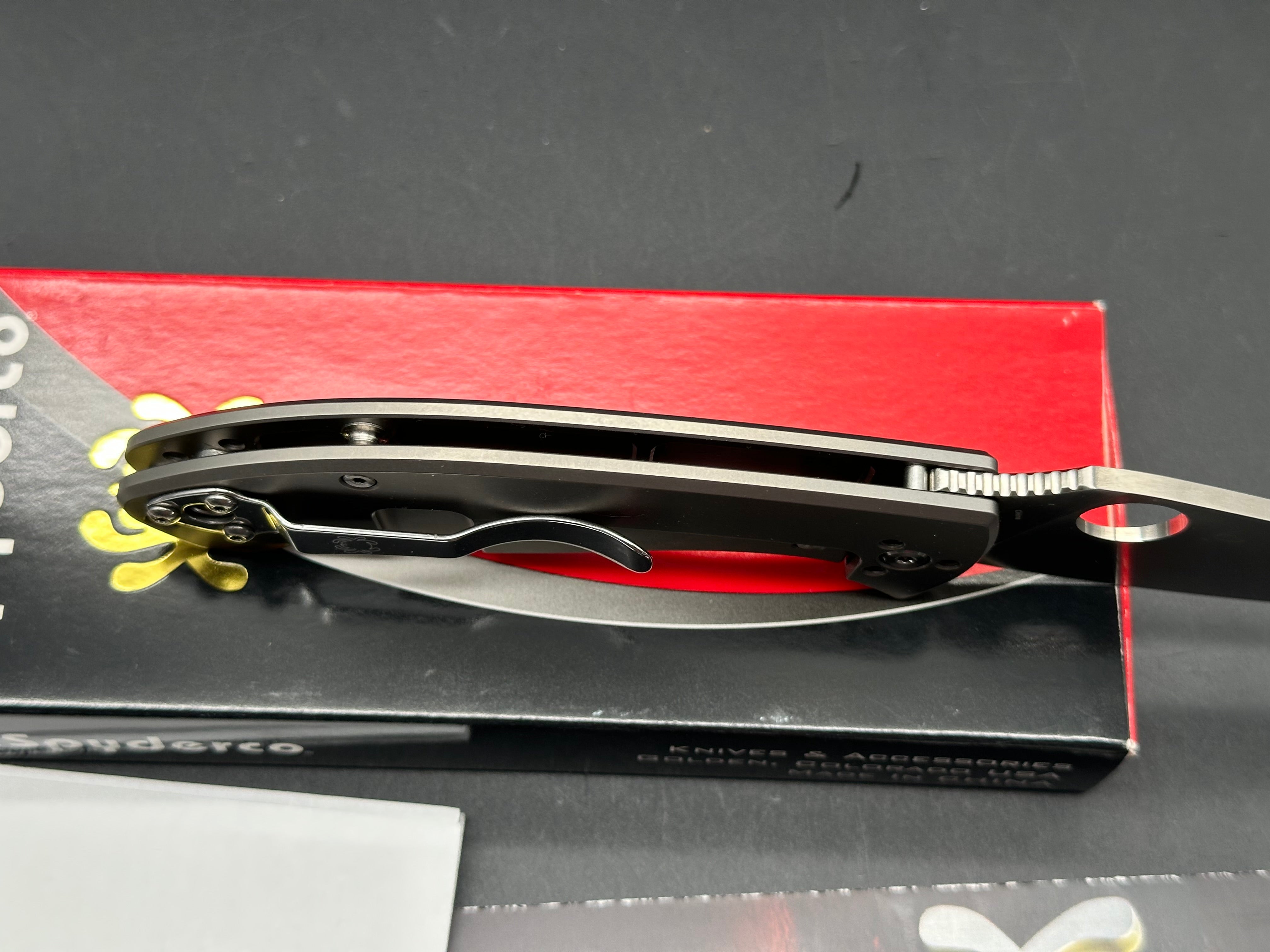Spyderco Tenacious Titanium 3.39" 8Cr13MoV Satin Blade with Gray Titanium Frame Lock Scales