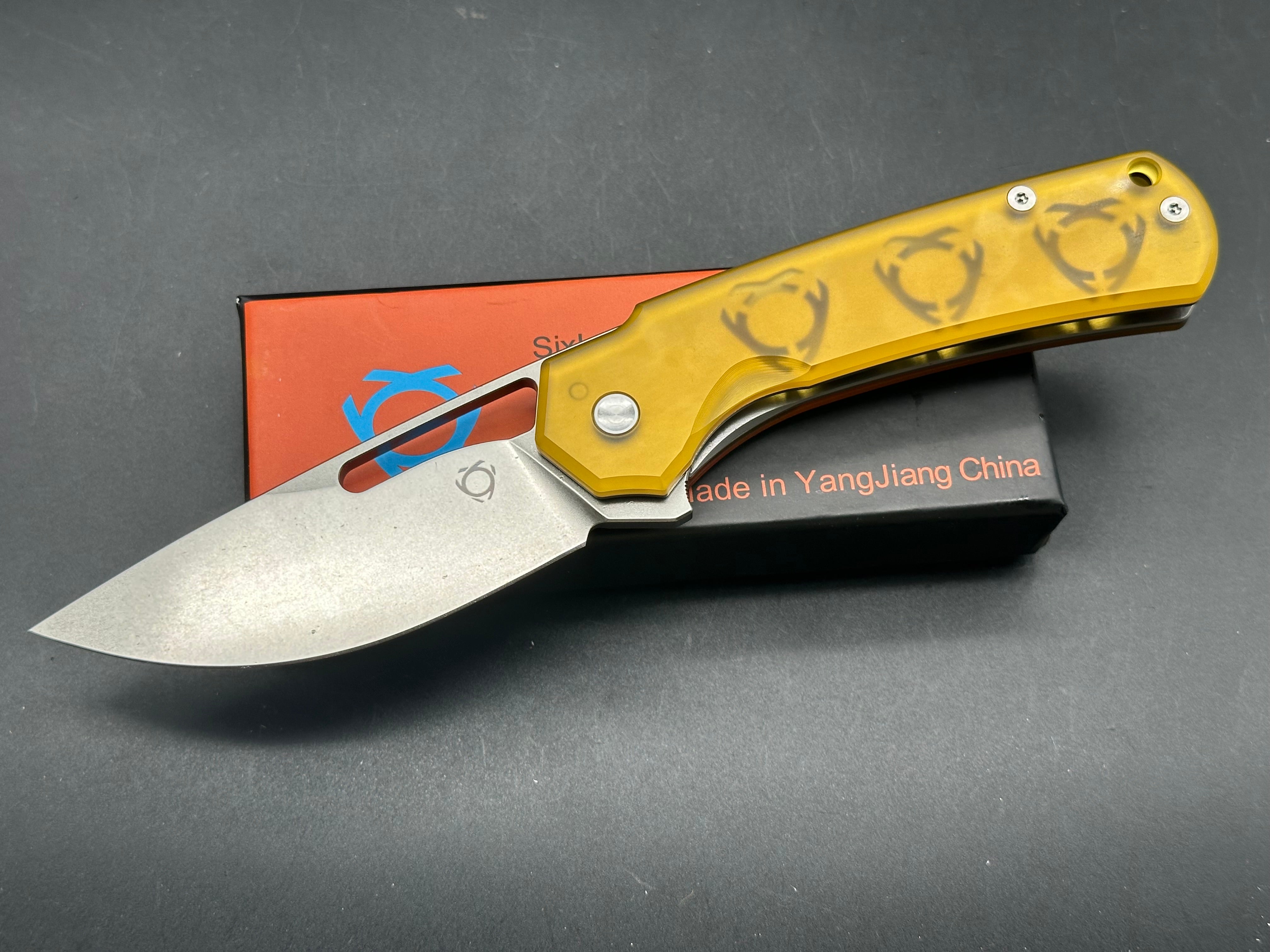 Sixleaf SL-25 liner lock, PEI scales, CPM20CV blade