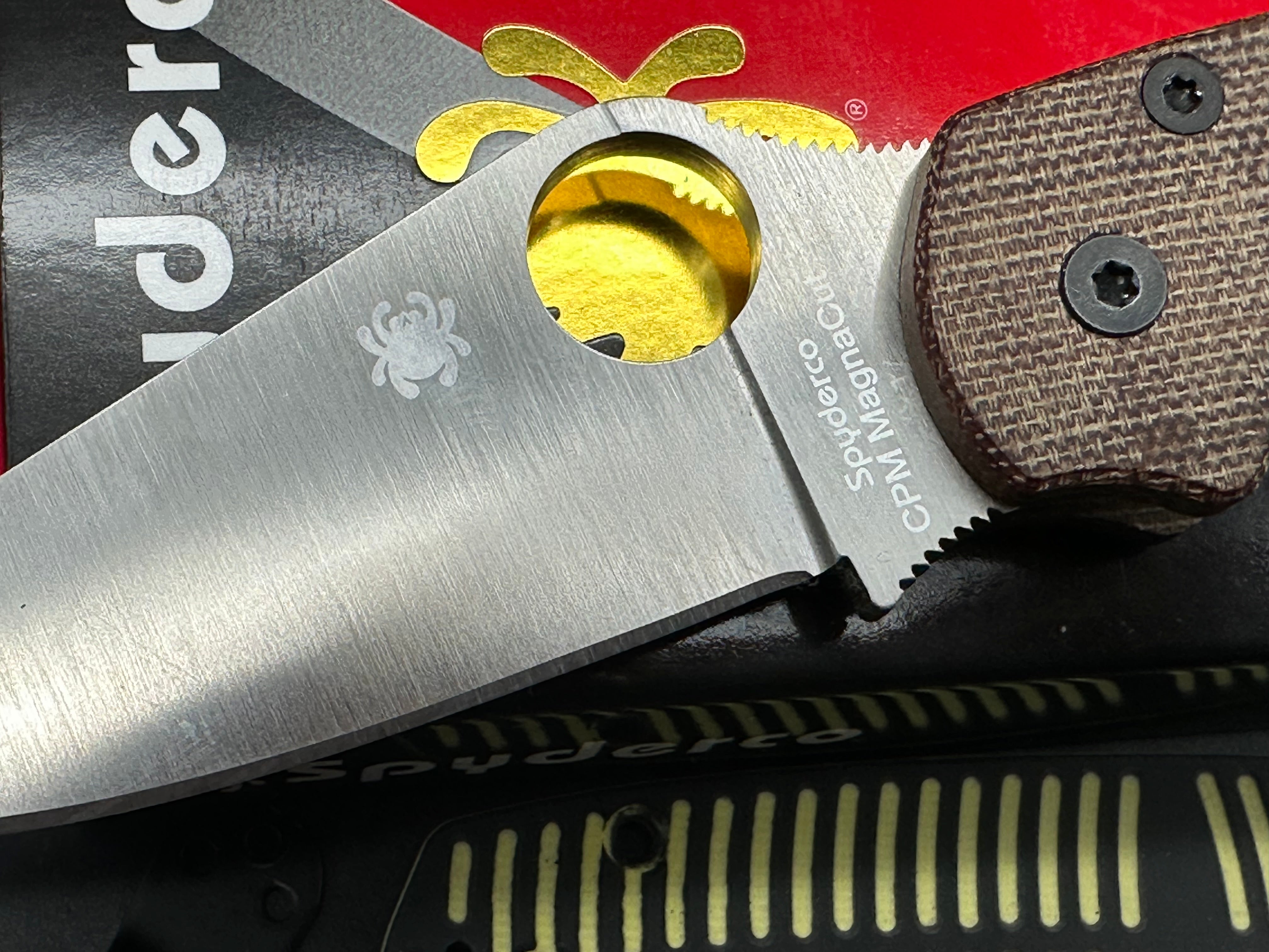 Spyderco Paramilitary 2 MagnaCut Salt Knife Rip’s Garage Micarta scales installed with a Lynch clip