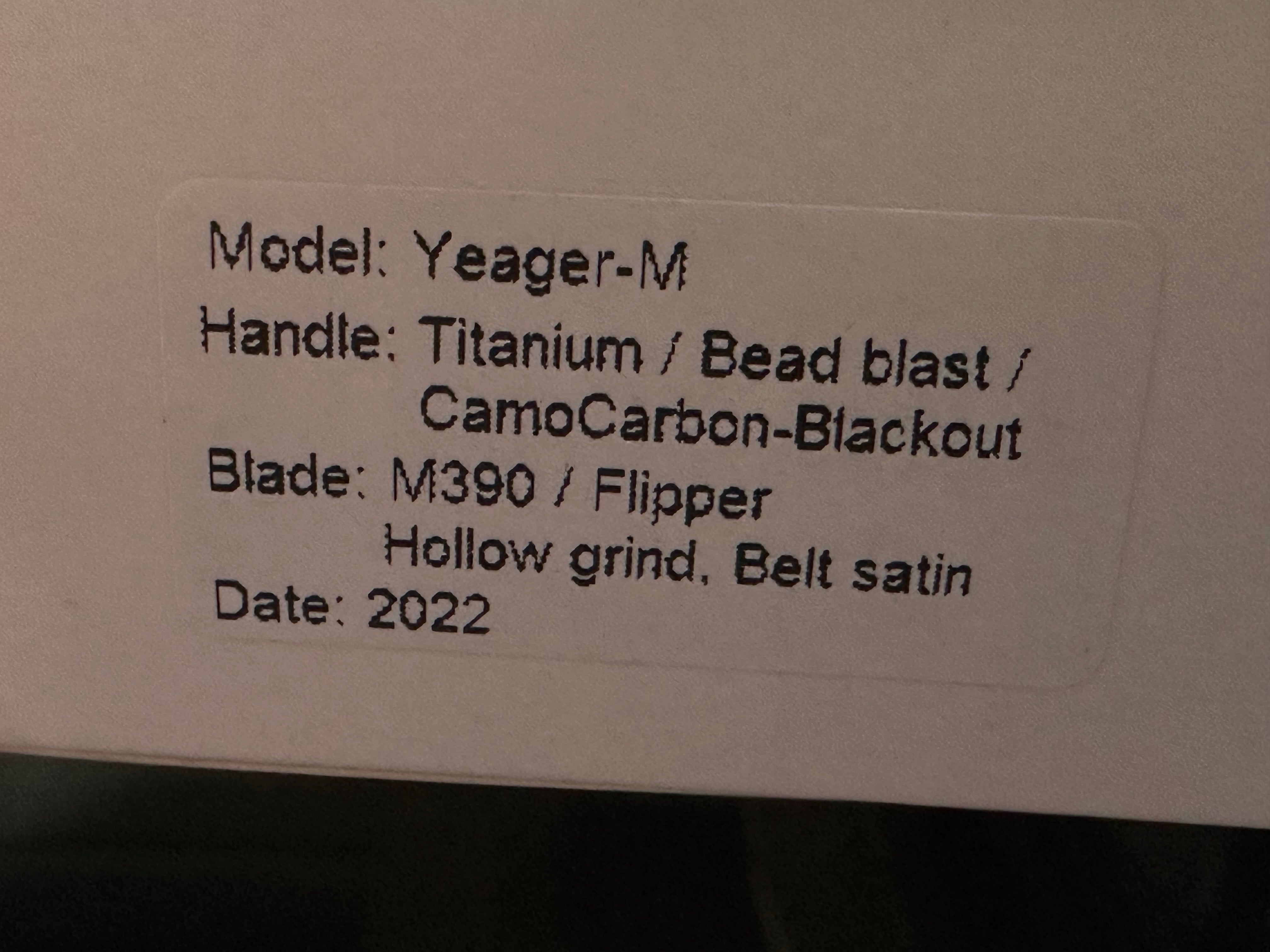 Brian Brown BBK Yeager-M V2 Flipper titanium/CF handle w/M390 blade