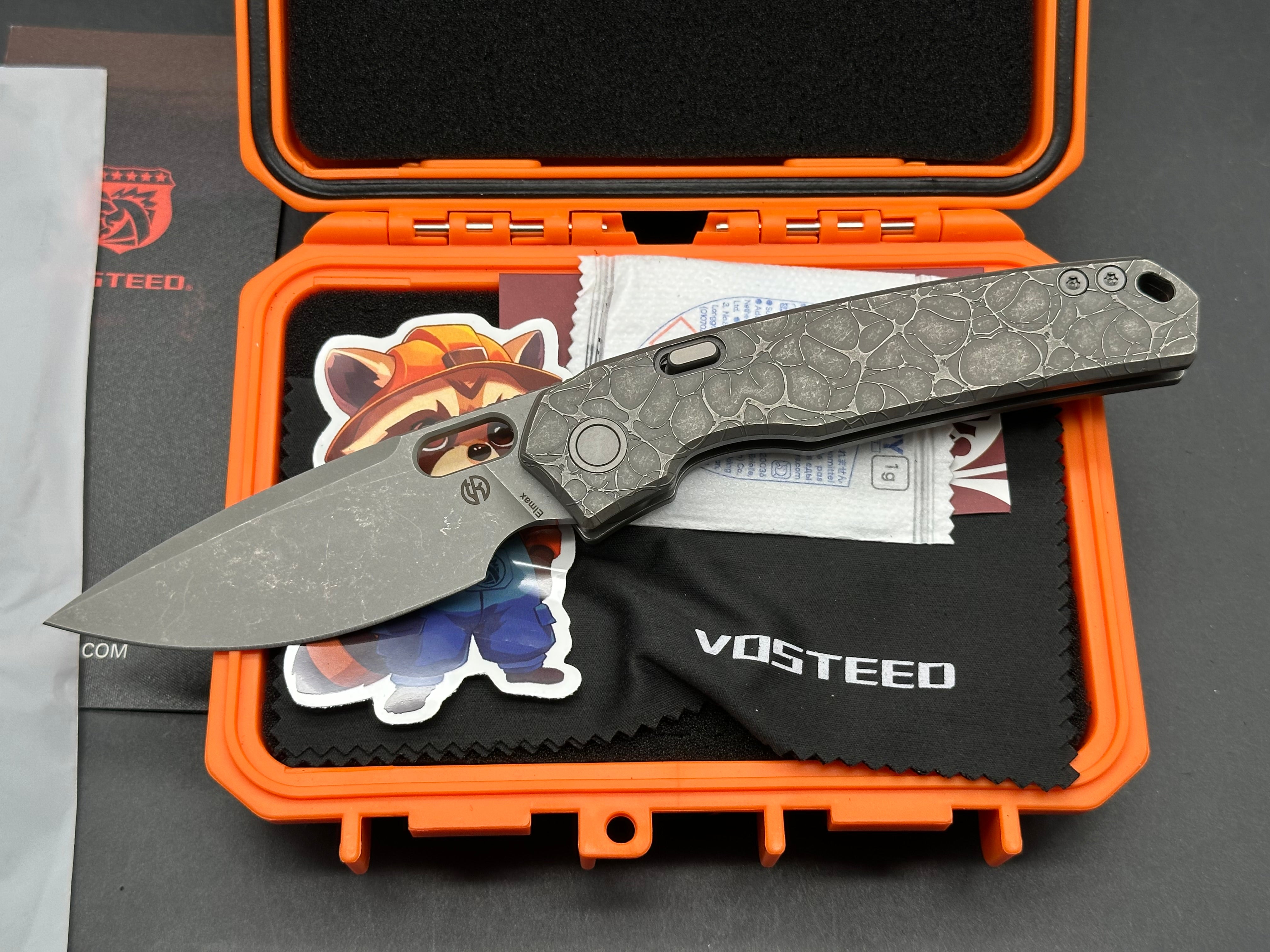 Vosteed Psyop - Top Liner Lock Knife (3.32" Elmax Blade & Titanium Handle)
