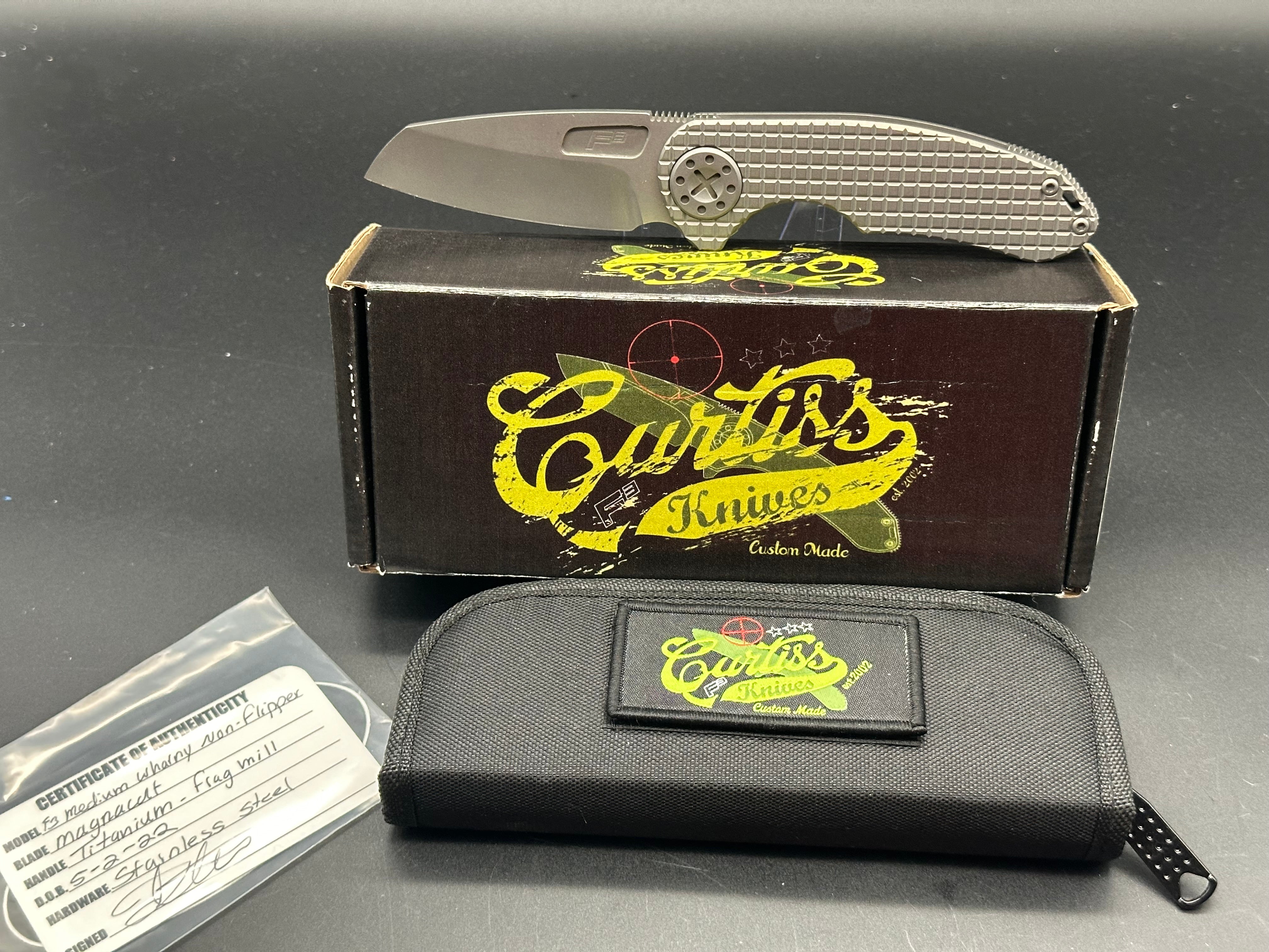 Curtis F3 Medium Wharny non flipper frag stonewash magnacut