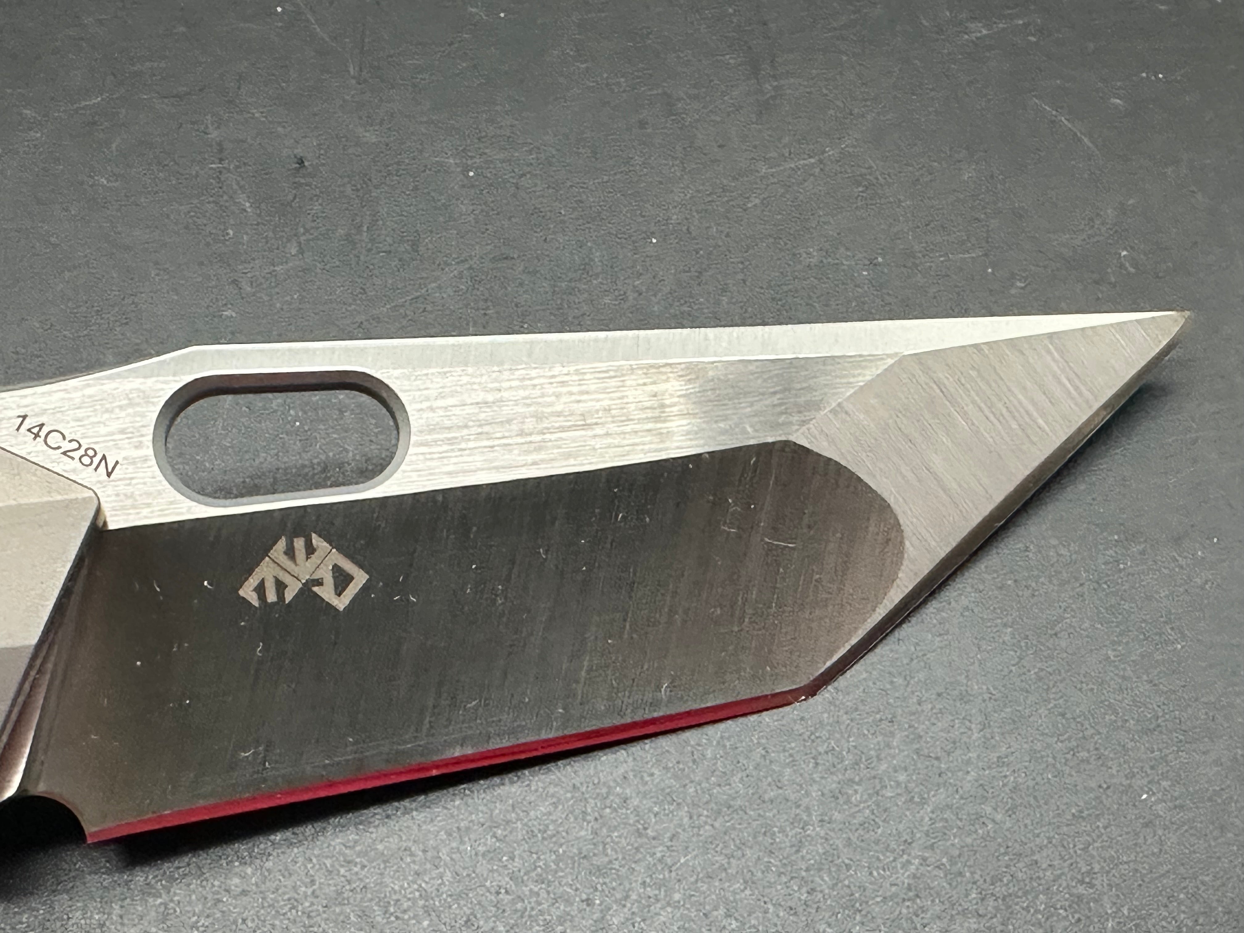 TWOSUN FOLDING KNIFE GRAY TITANIUM HANDLE 14C28N PLAIN EDGE TS300