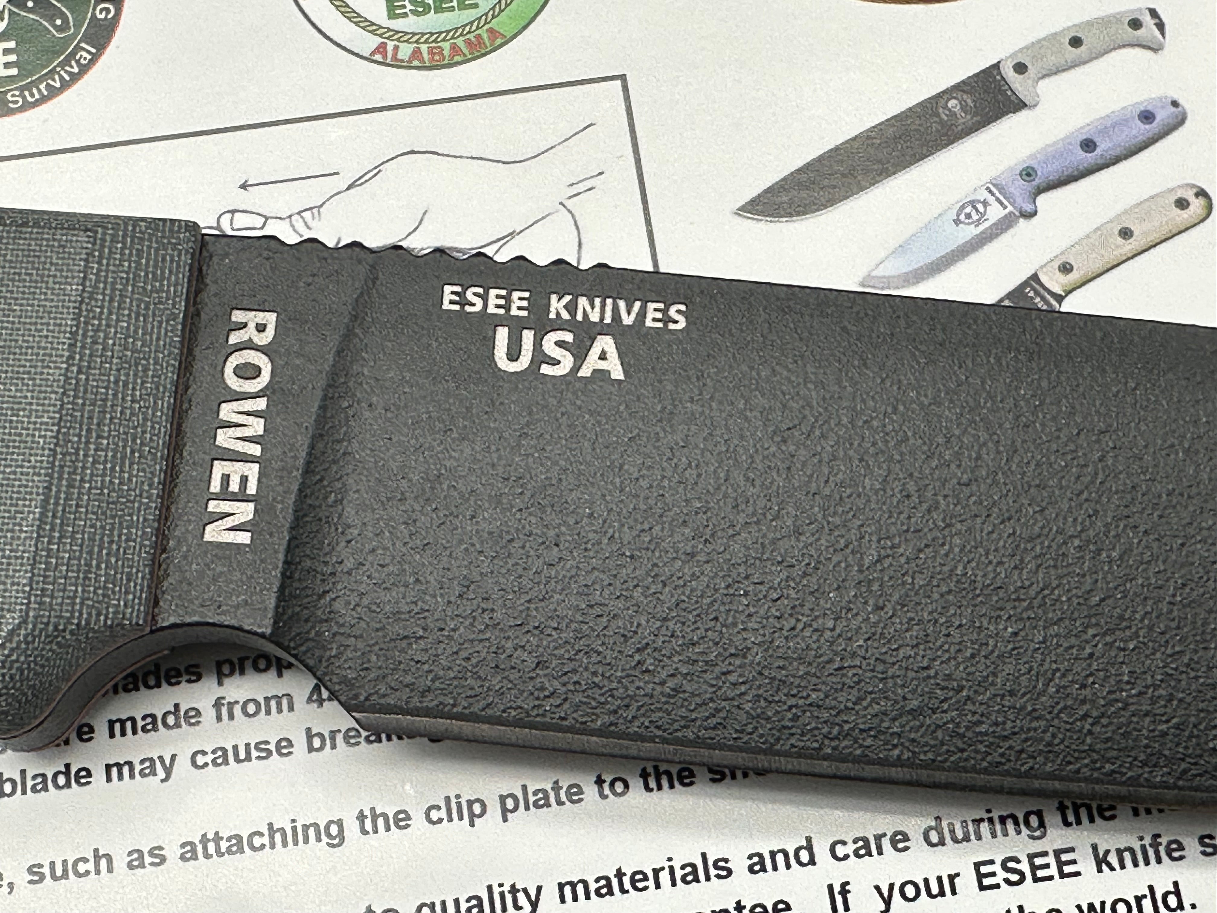 ESEE Knives ESEE-4P-KO Knife (4.5" Black) No Sheathing
