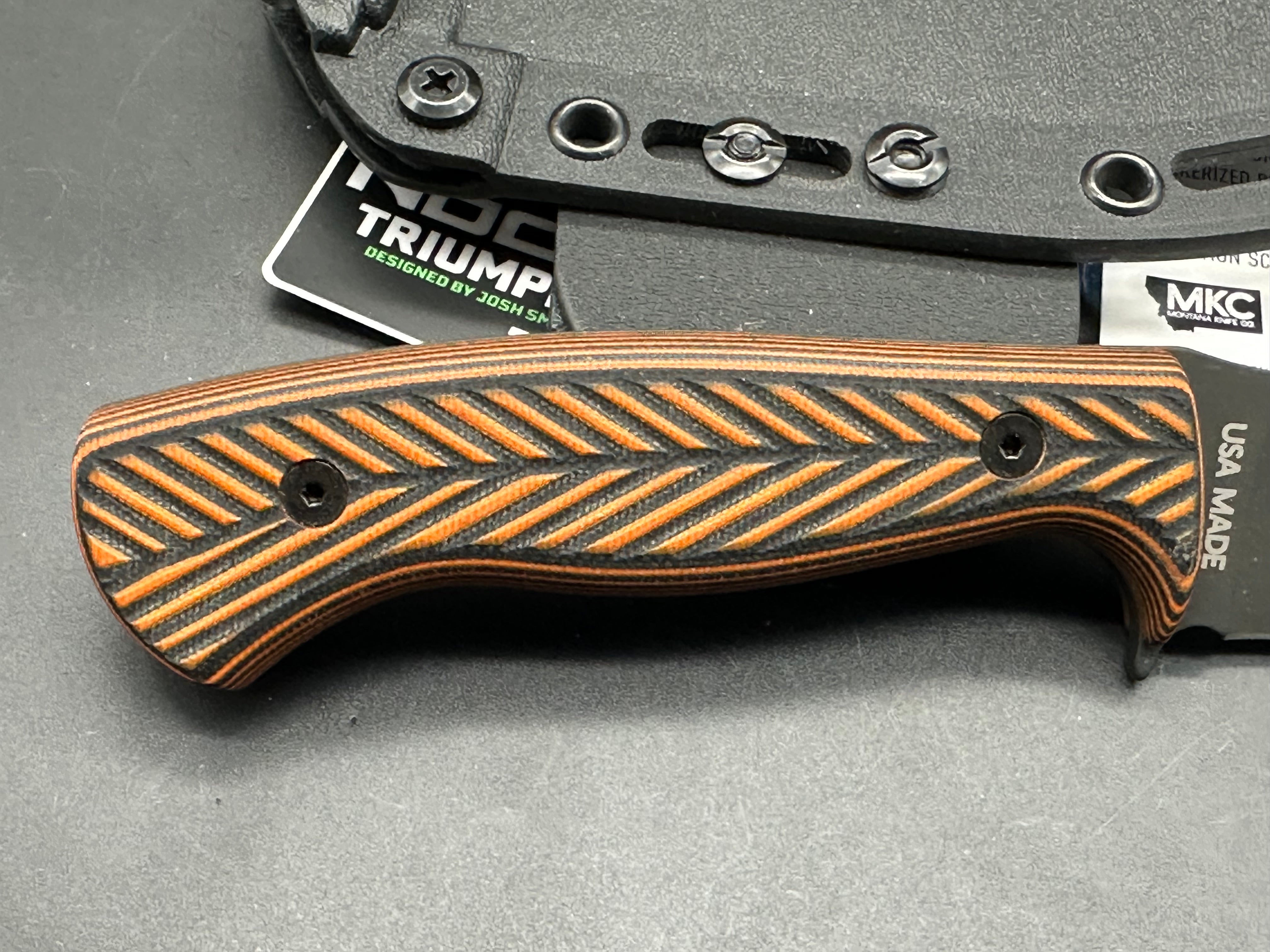 Montana Knife Co NOCK ON - TRIUMPH HUNTER XL - ORANGE & BLACK