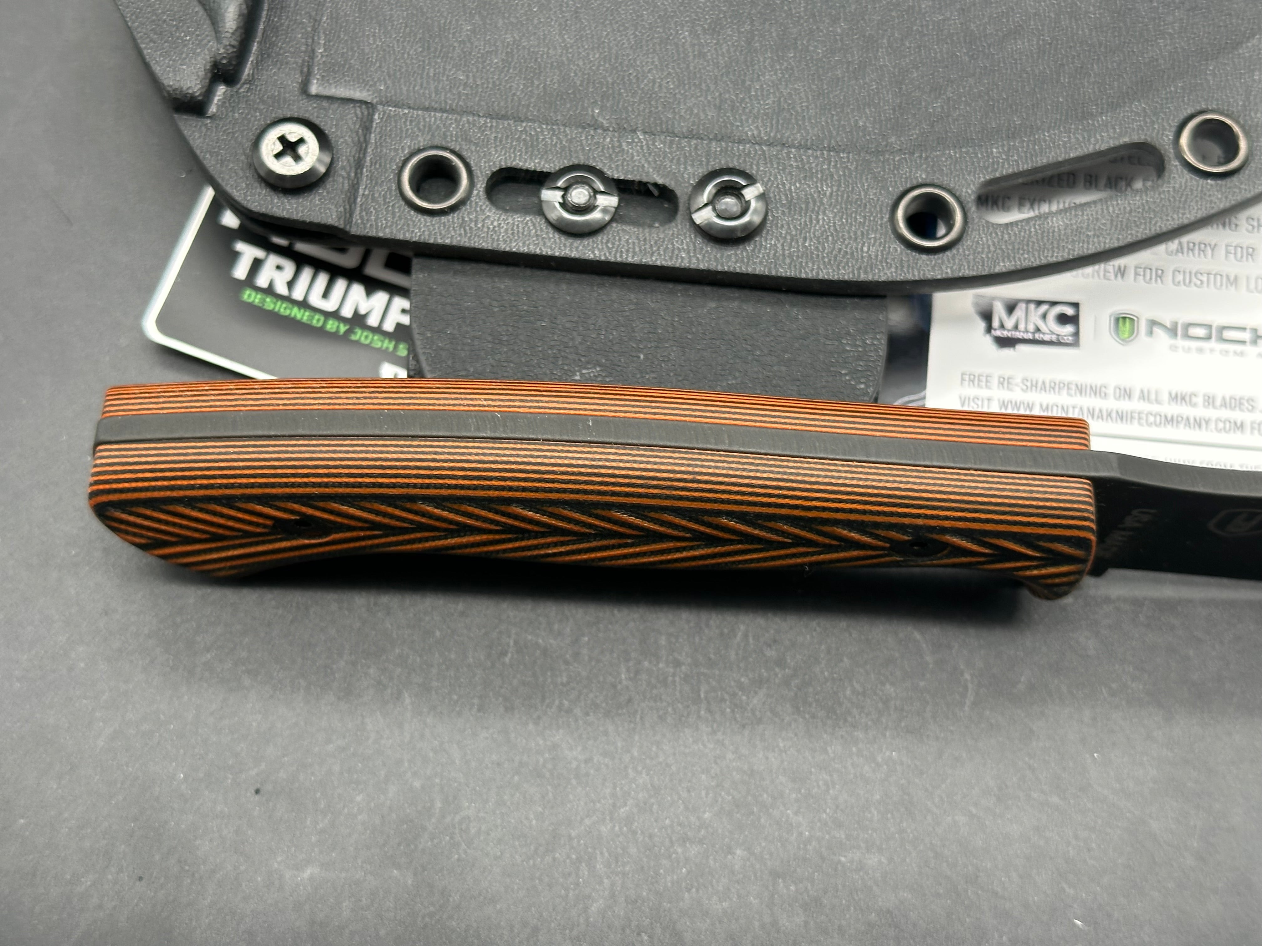 Montana Knife Co NOCK ON - TRIUMPH HUNTER XL - ORANGE & BLACK