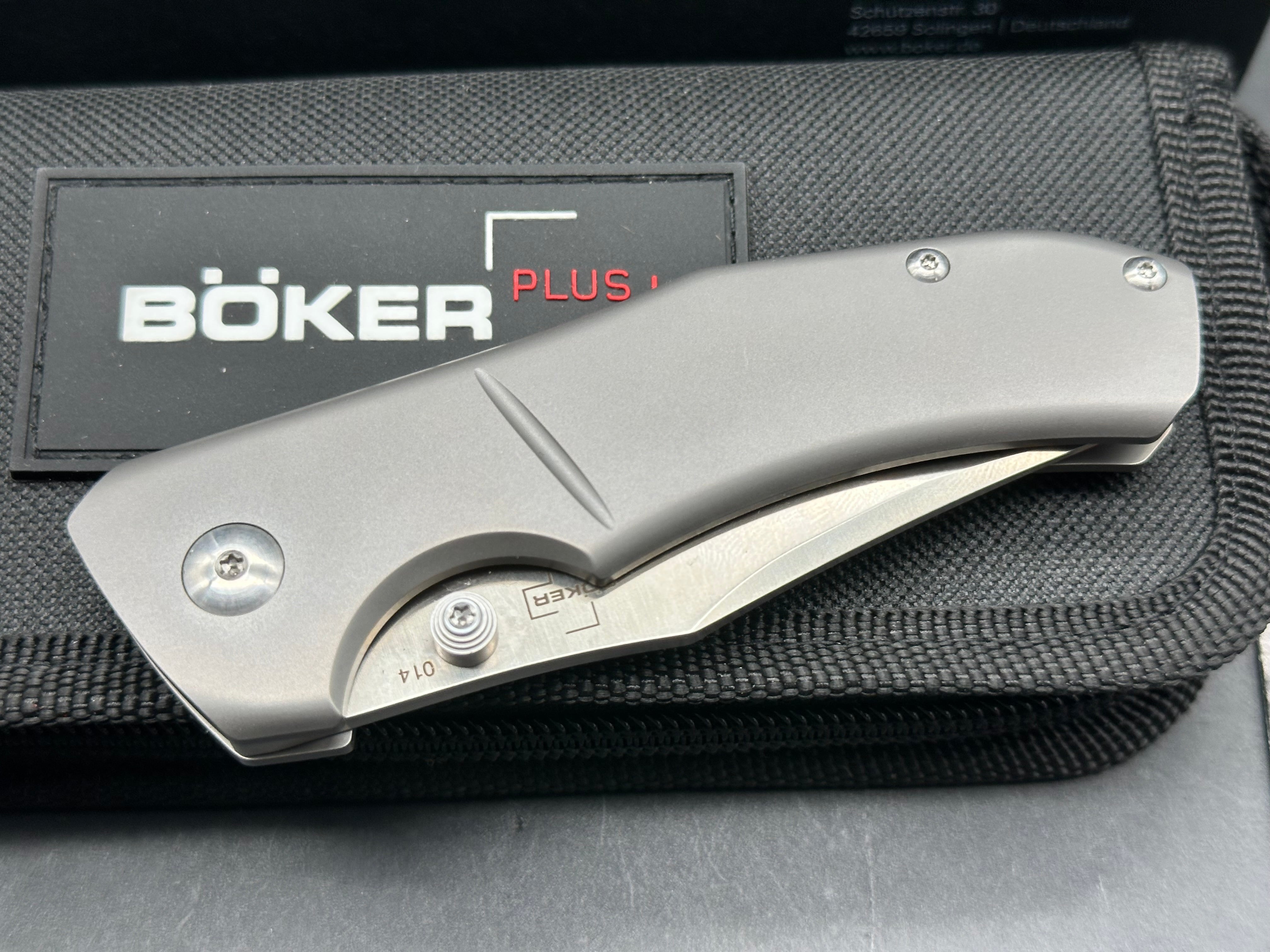Boker Plus Jive Frame Lock Knife Titanium (3" Satin D2)