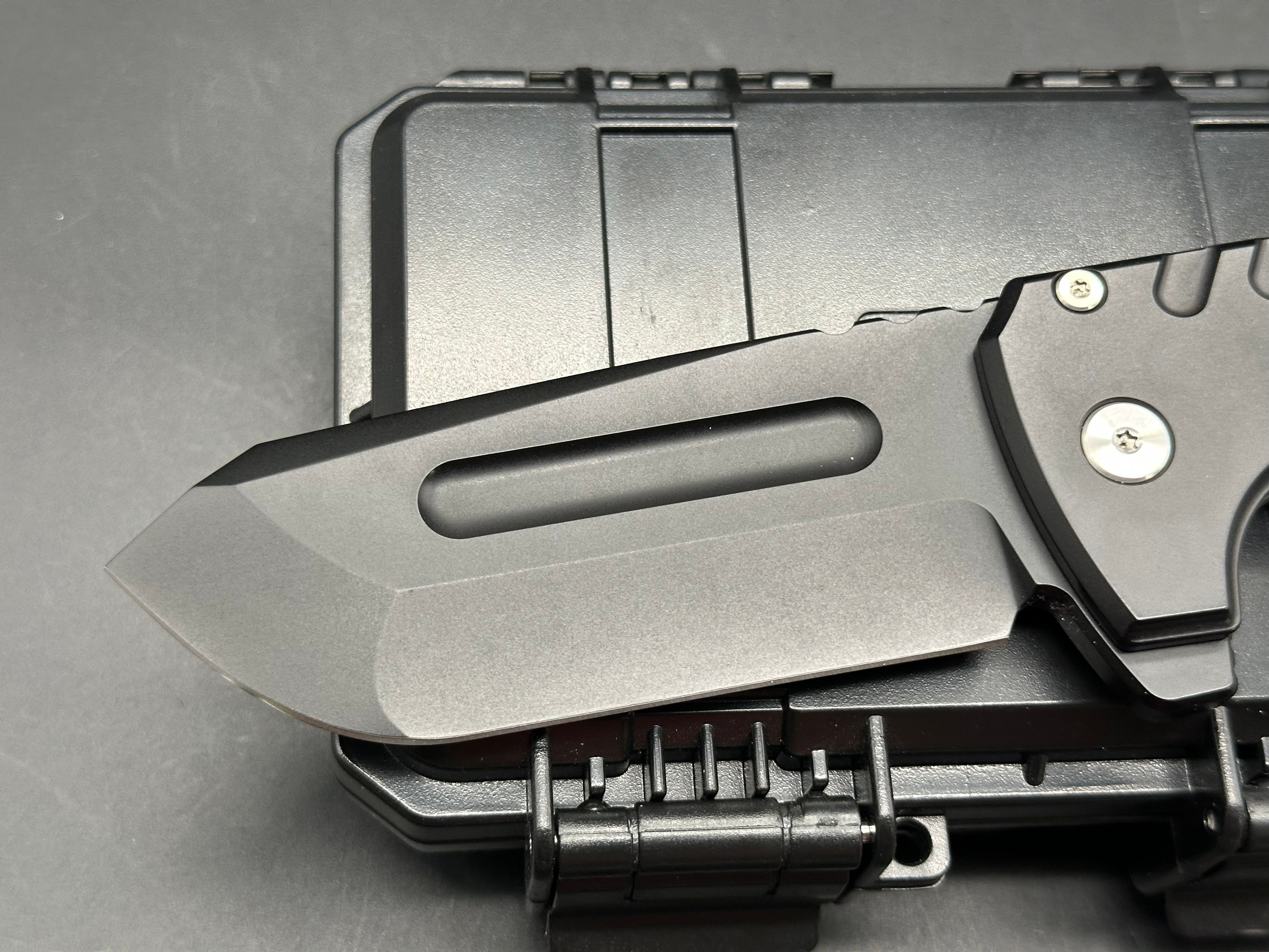 PMP Knives - Grizzly/Black Ti Handle/Straight Back/Black CPM-D2