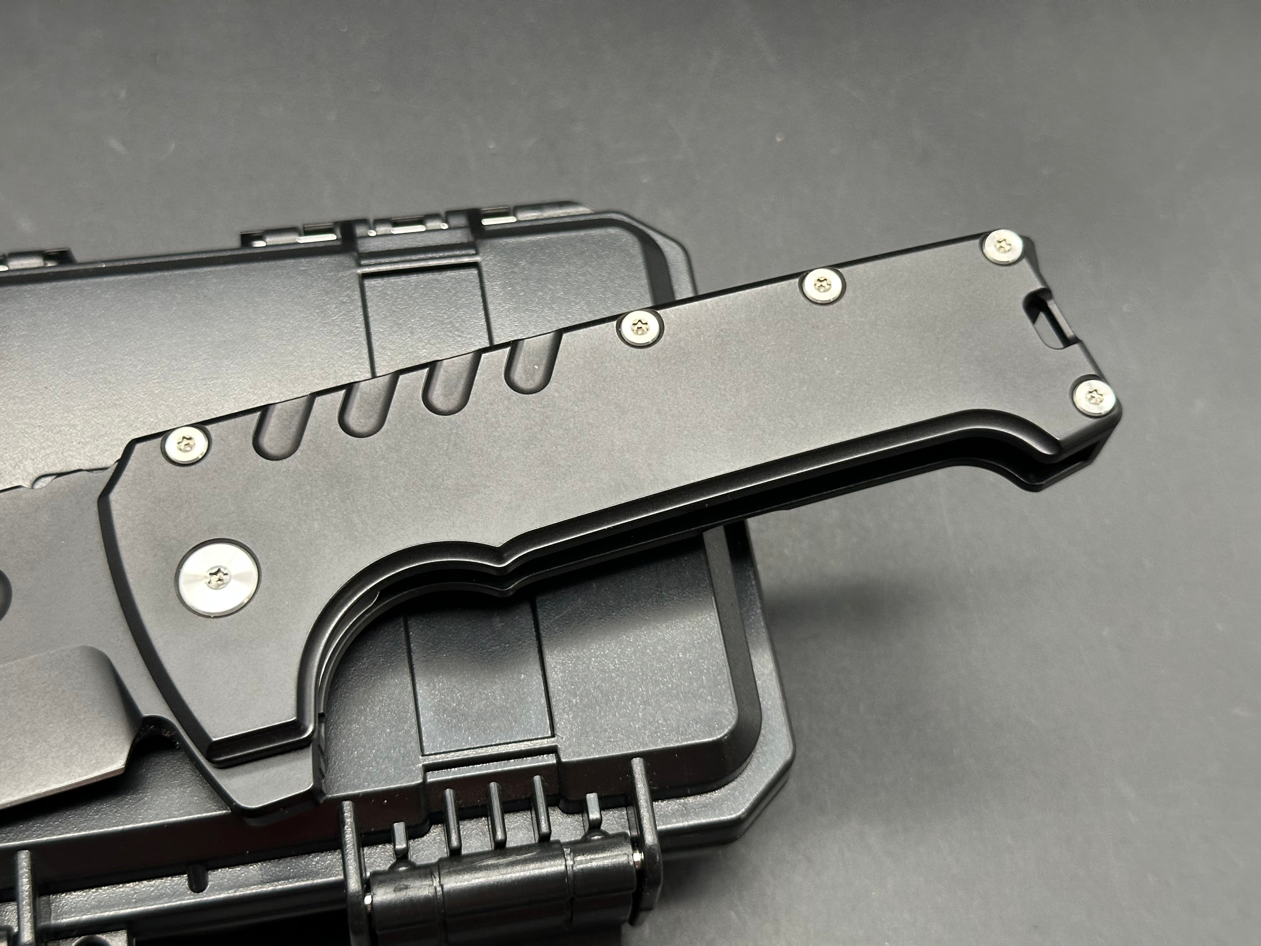 PMP Knives - Grizzly/Black Ti Handle/Straight Back/Black CPM-D2