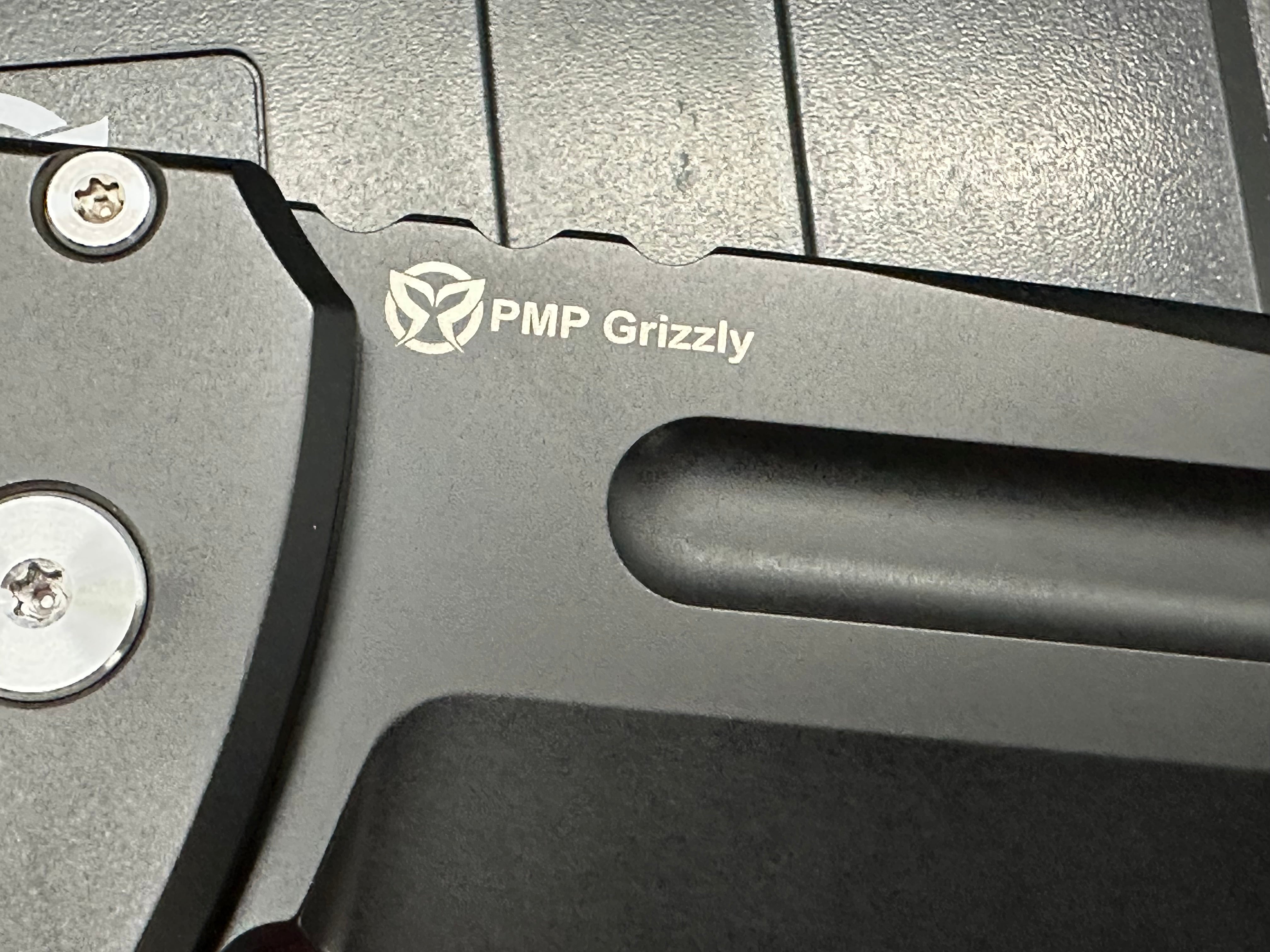 PMP Knives - Grizzly/Black Ti Handle/Straight Back/Black CPM-D2