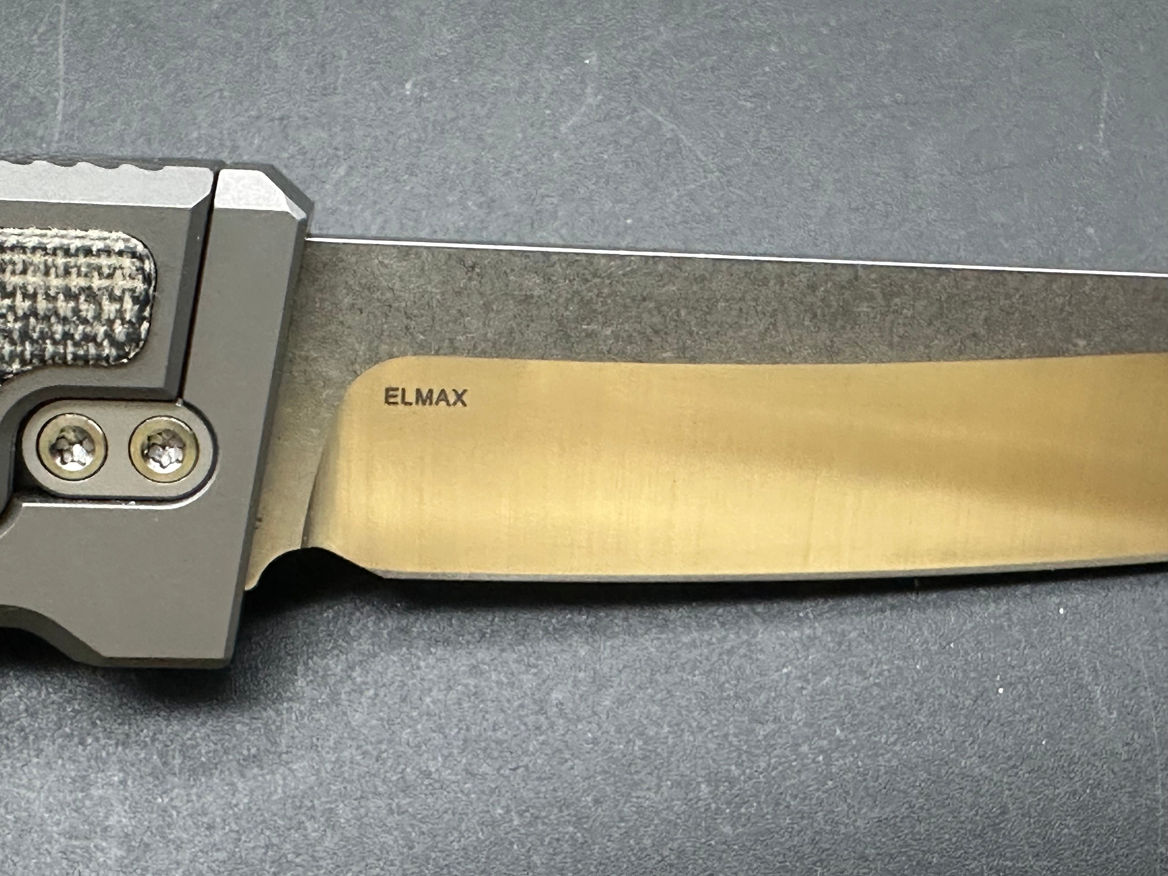 Reate EXO Tanto Gravity Knife Titanium/Black Micarta (3.75" Satin)