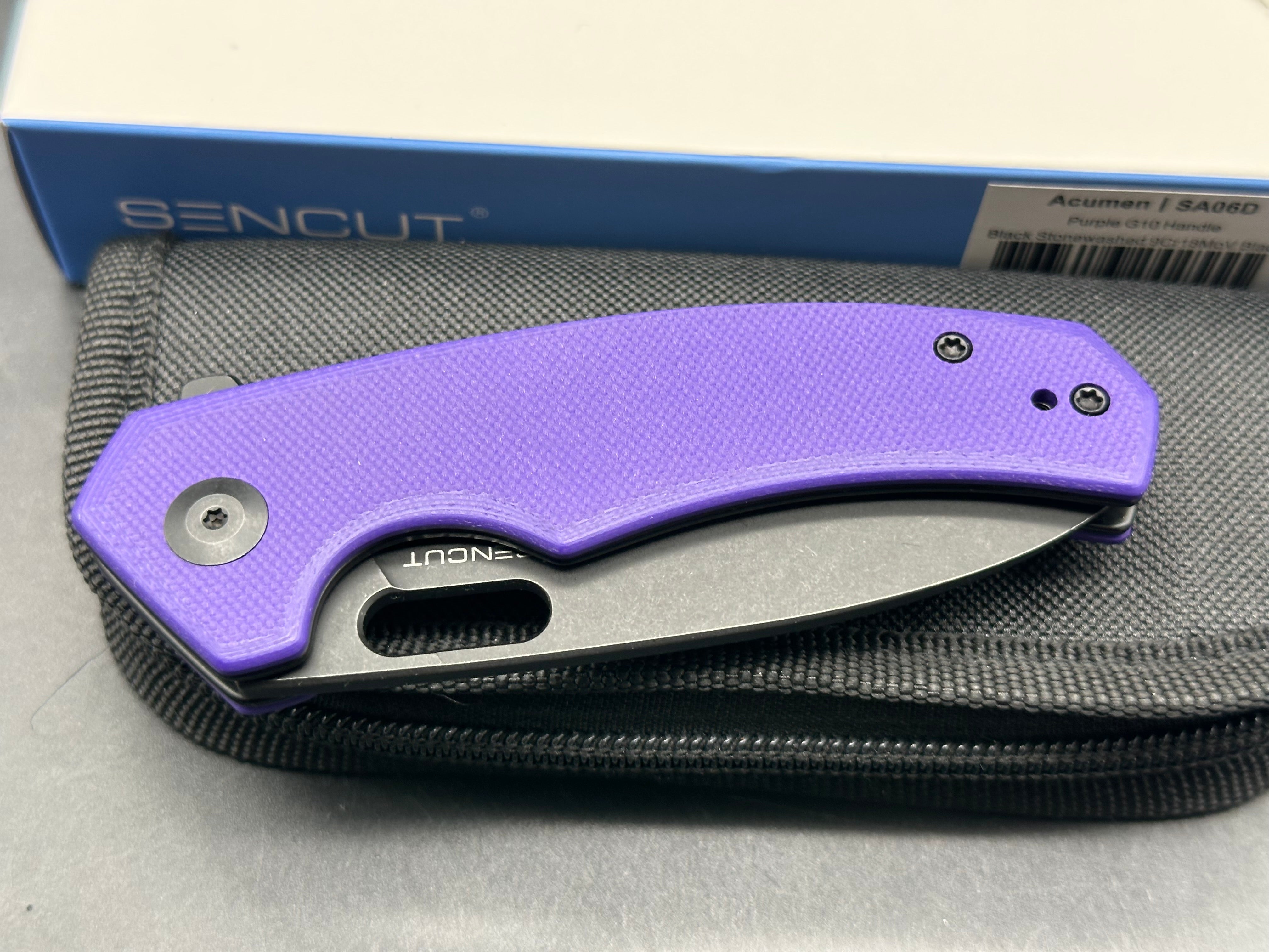 Purple bundle Sencut Acumen & Civivi Baby Banter wharncliffe