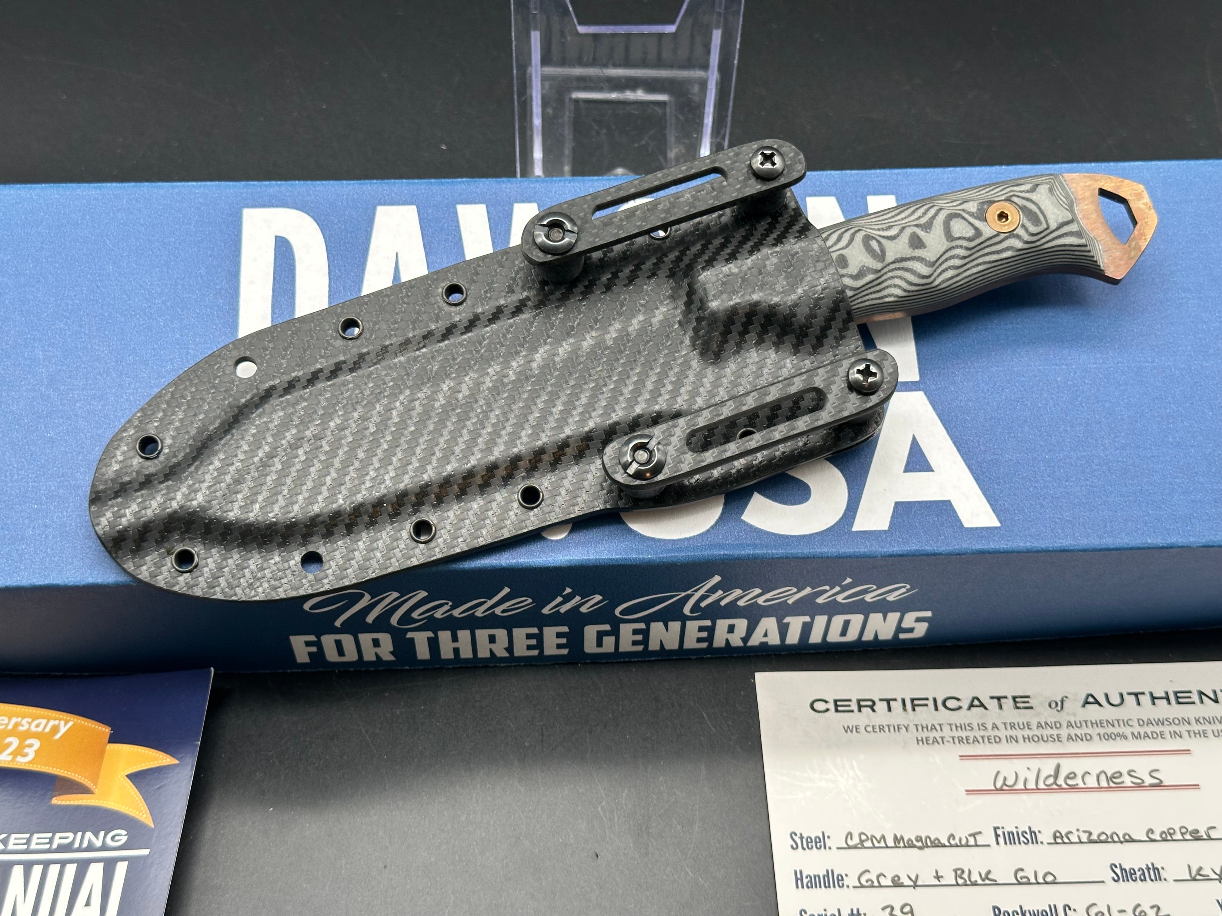 Dawson Knives Wilderness magnacut blade
