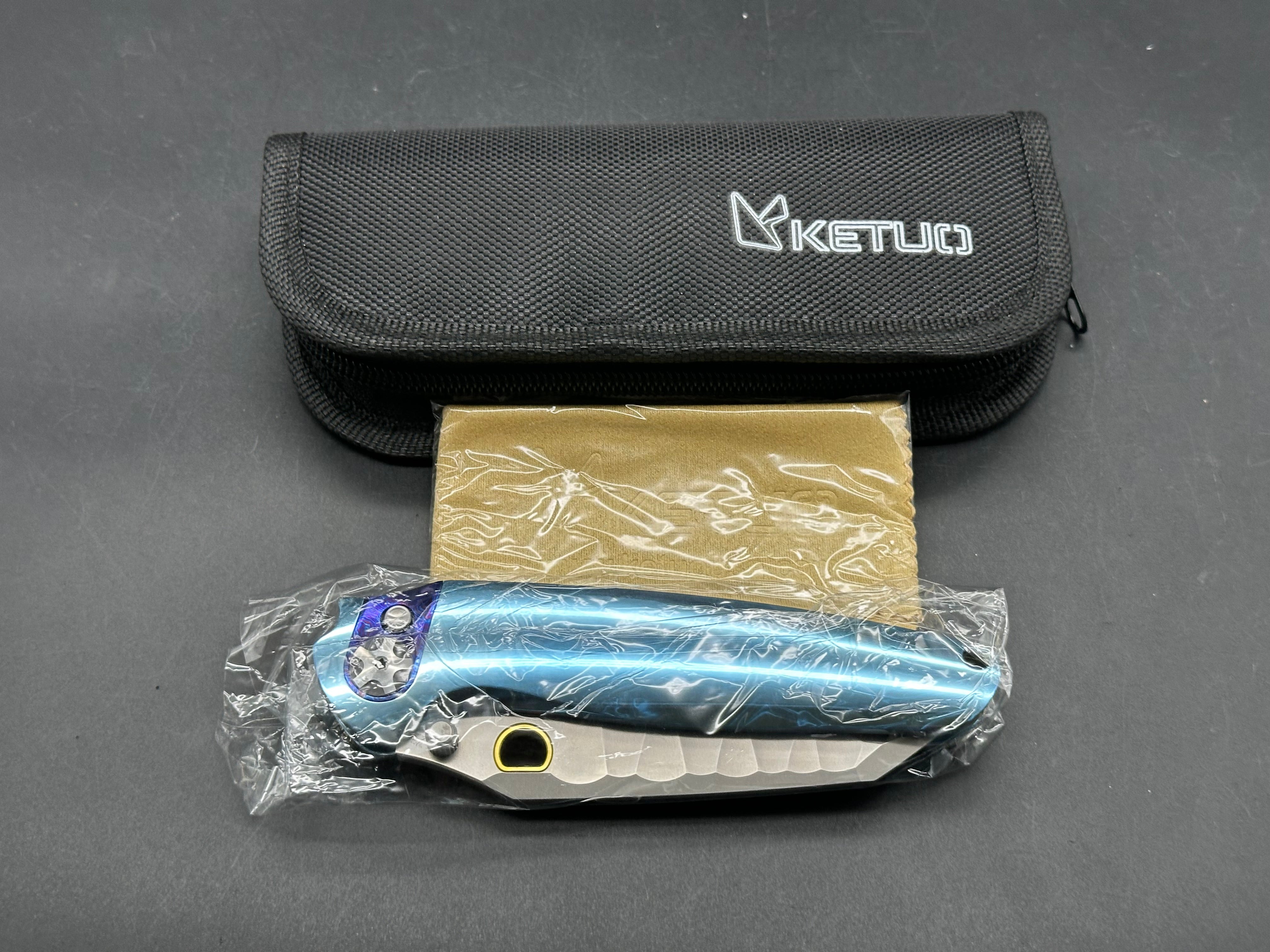 Ketuo Dirty Bird prototype titanium handle w/M390 blade