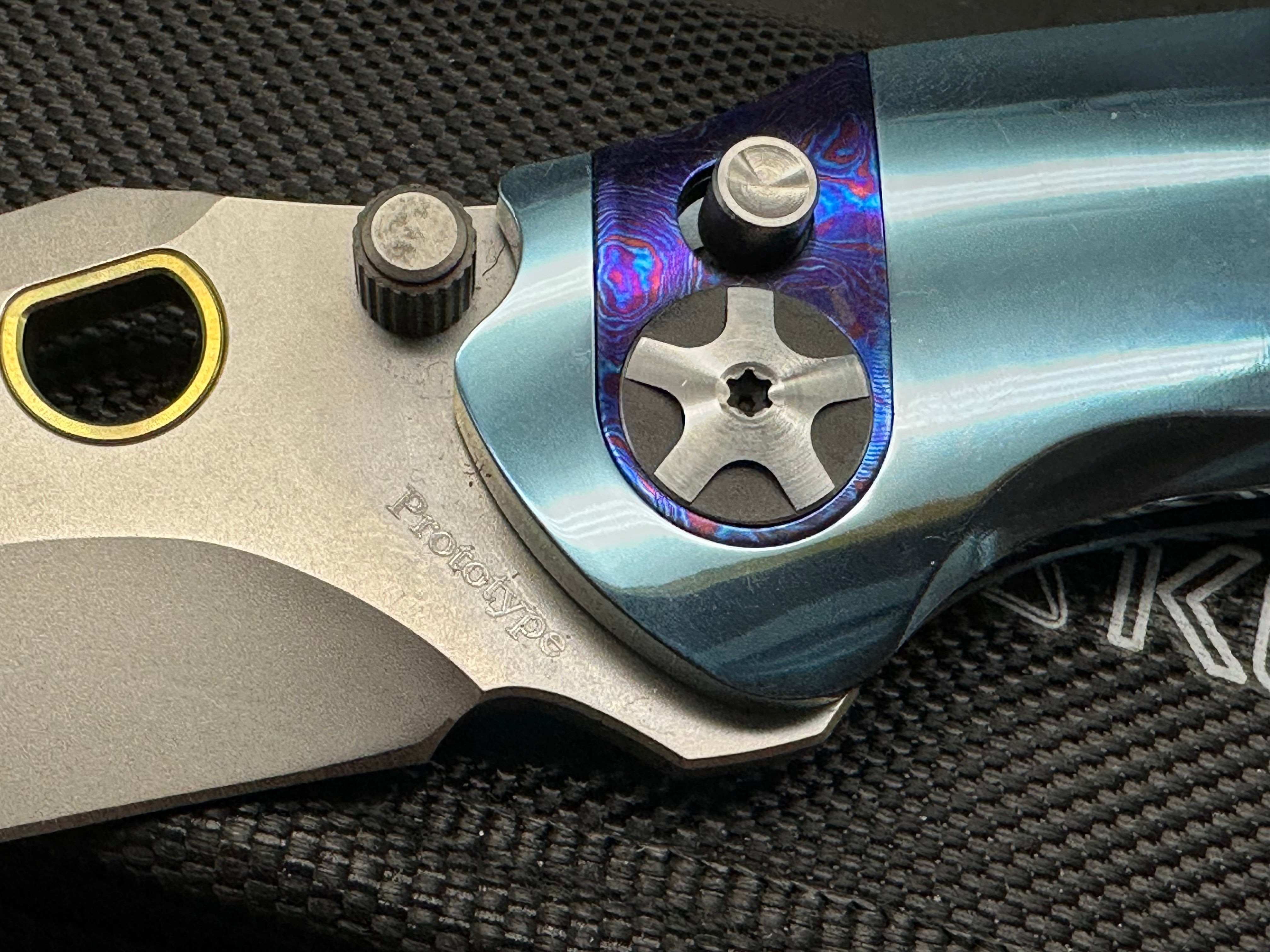 Ketuo Dirty Bird prototype titanium handle w/M390 blade