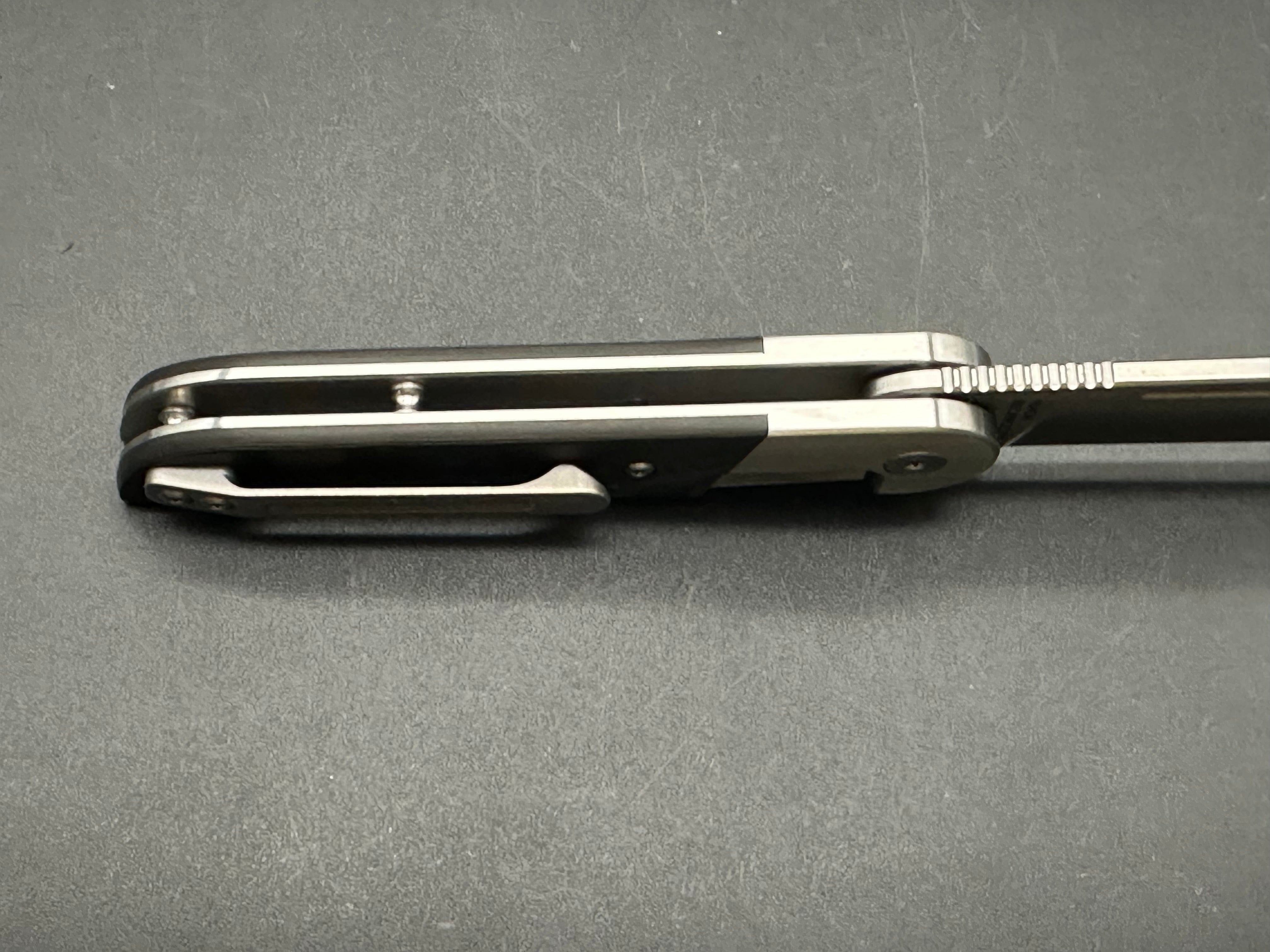 Finch Knife Co. Reciprocity Liner Lock Knife Black Carbon Fiber (3.1" Stonewash)