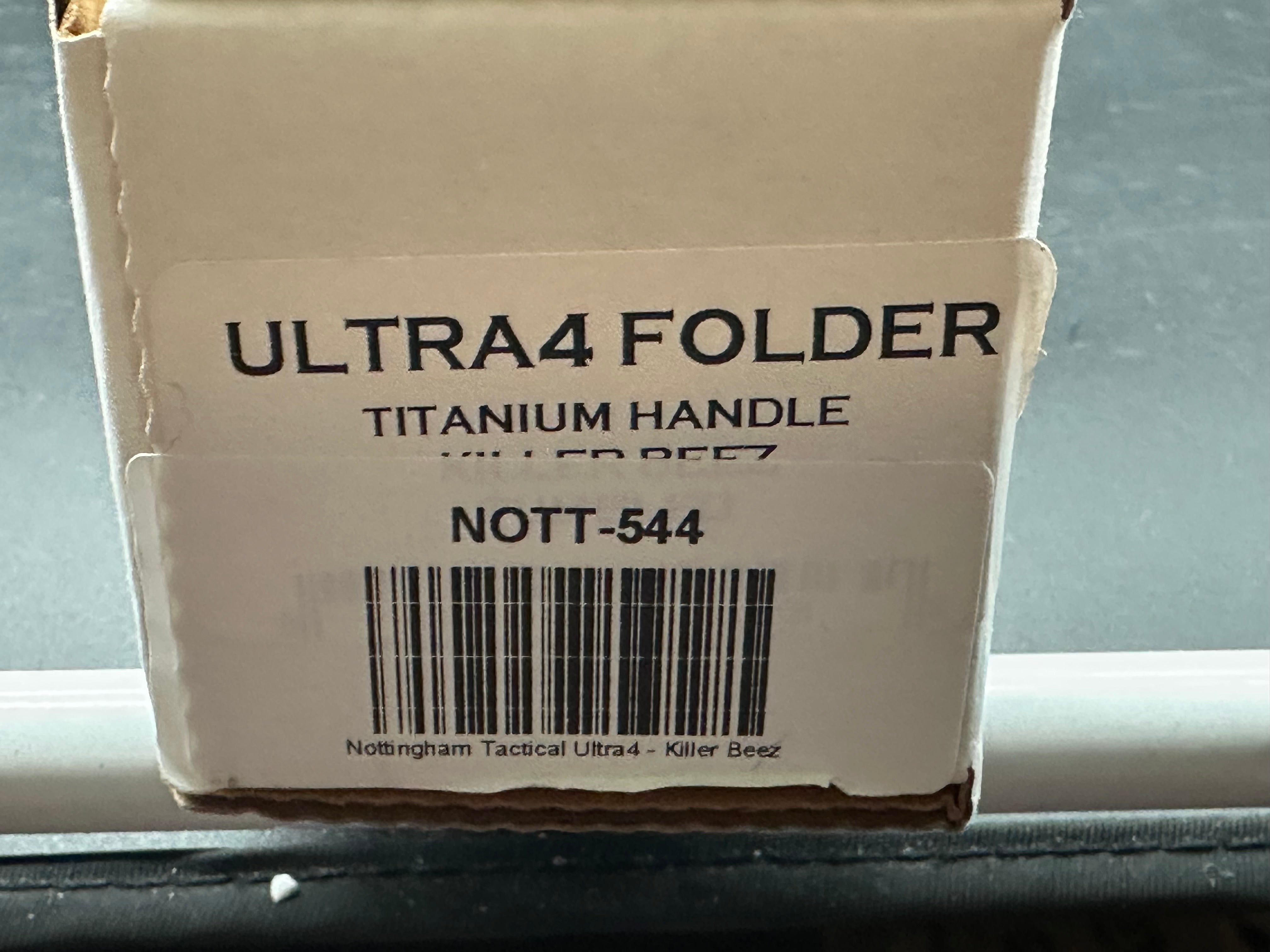 Nottingham Tactical Ultra4 Killer Beez CPM154 Blade Titanium Handle