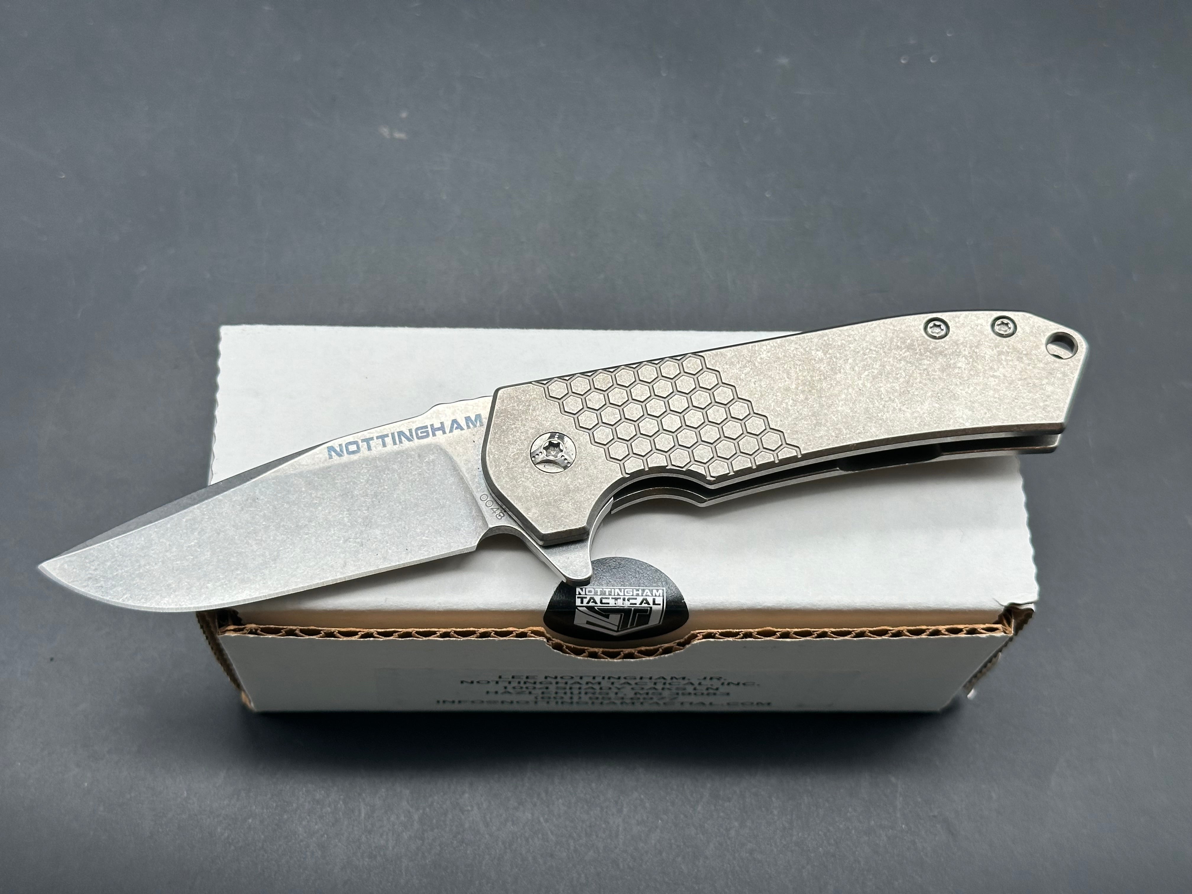 Nottingham Tactical Ultra4 Killer Beez CPM154 Blade Titanium Handle