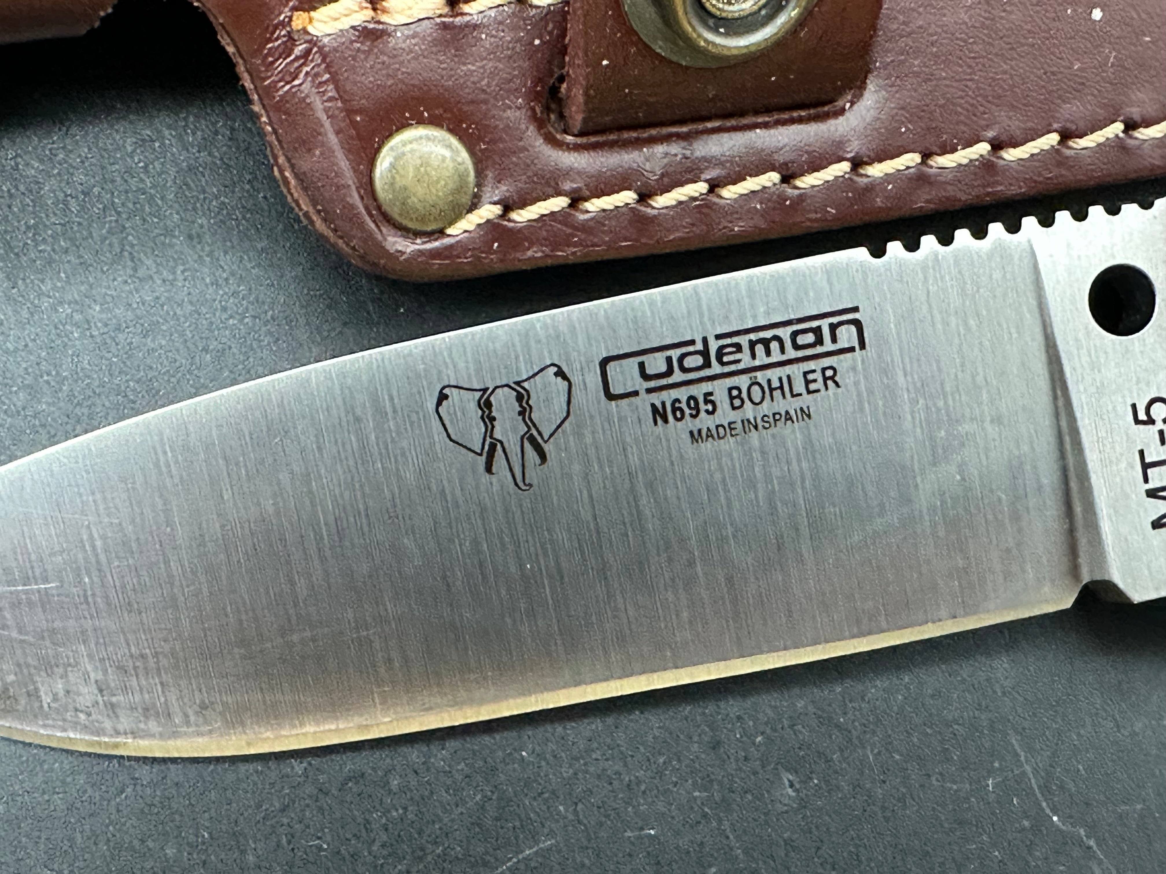 Cudeman 120K MT5 Survival Cocobolo Drop Point Blade & Wood Handles