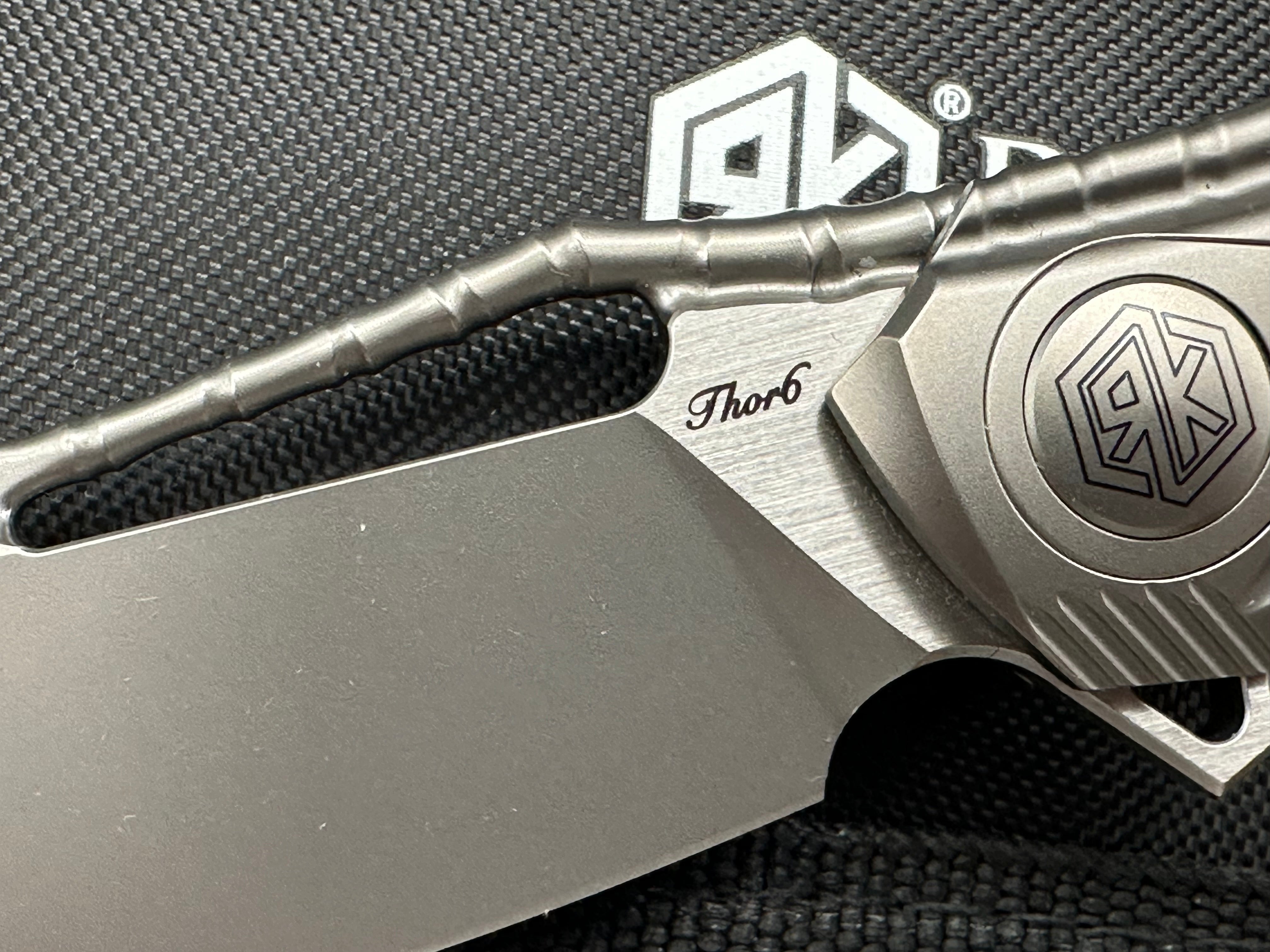 RIKE KNIFE THOR 6 M DG FOLDING KNIFE TITANIUM HANDLE M390 PLAIN EDGE