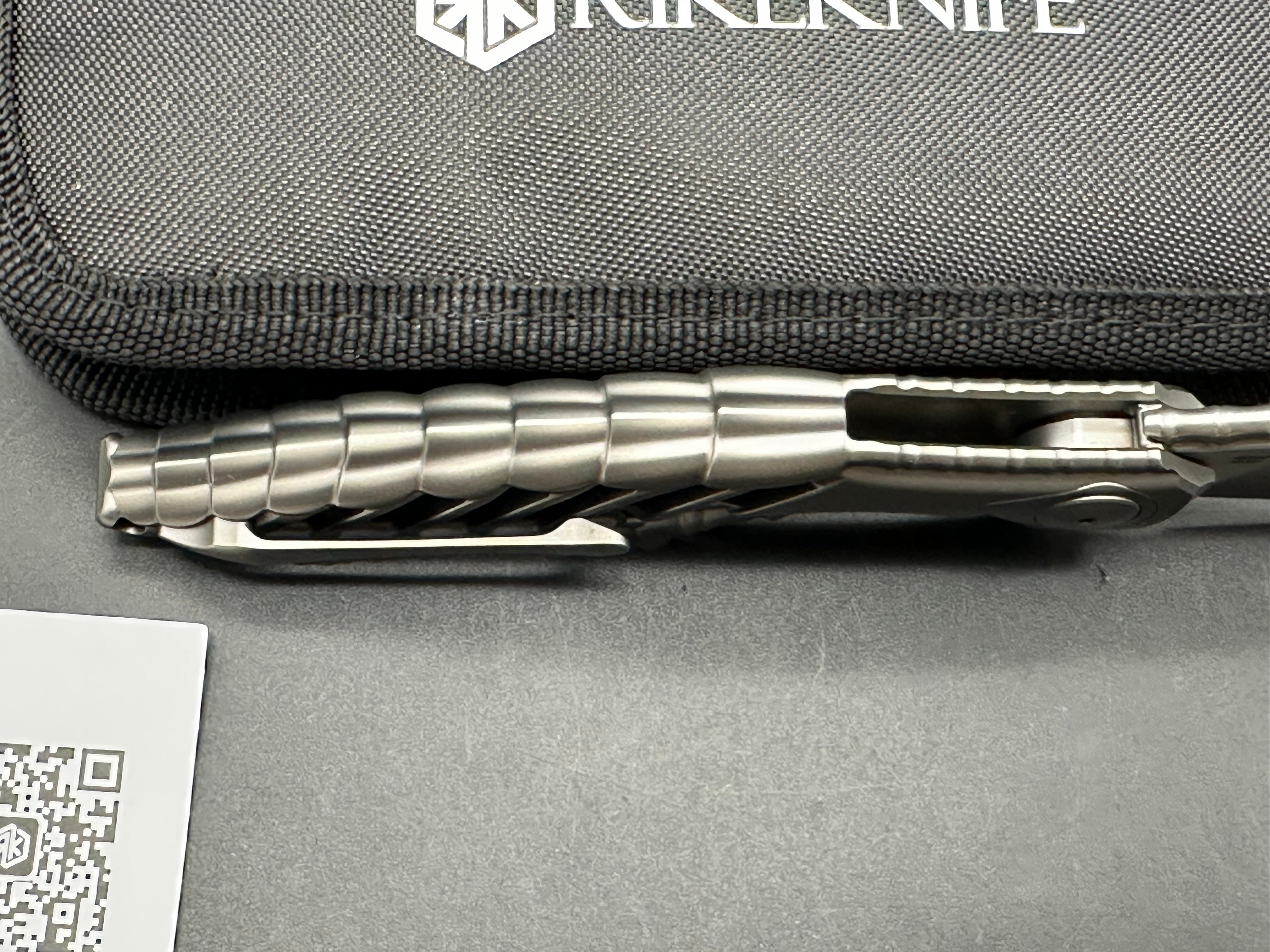 RIKE KNIFE THOR 6 M DG FOLDING KNIFE TITANIUM HANDLE M390 PLAIN EDGE