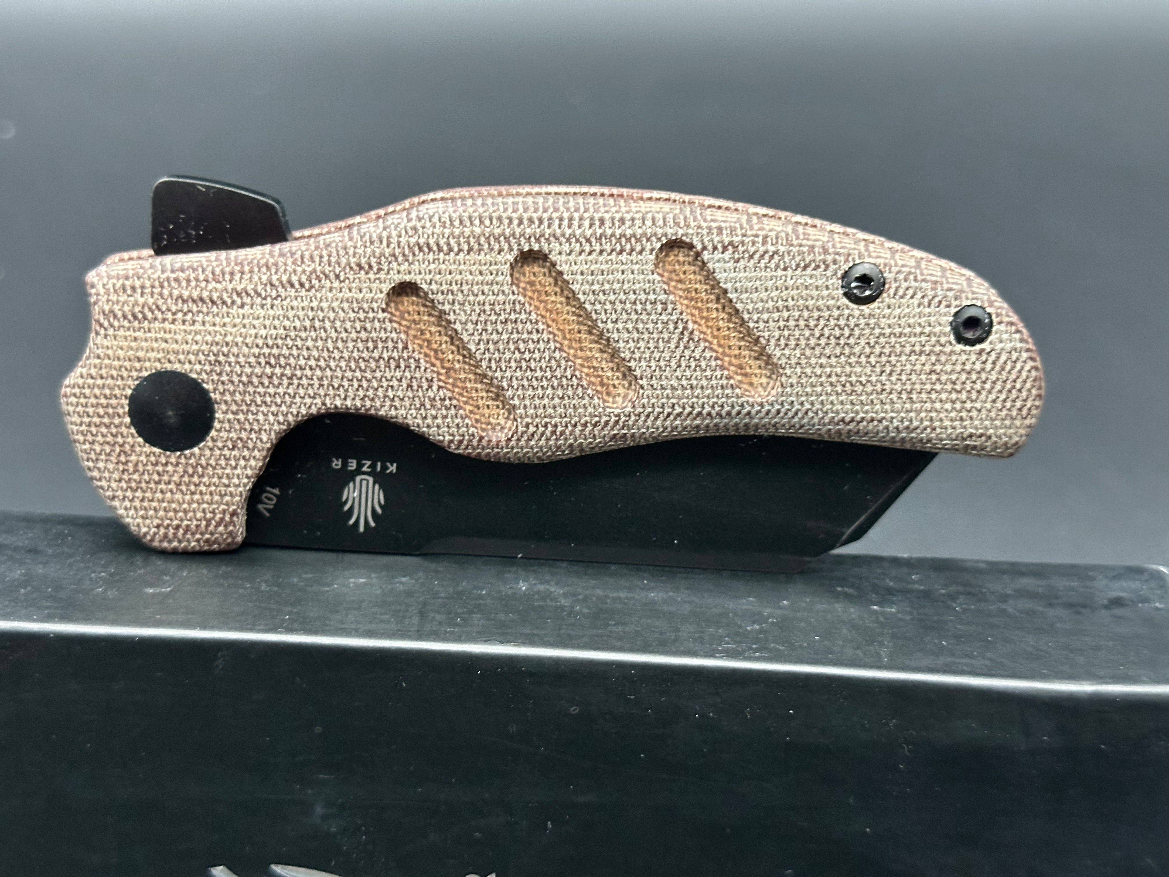 Kizer Sheepdog Liner Lock Knife Green Micarta (3.25" 10V)