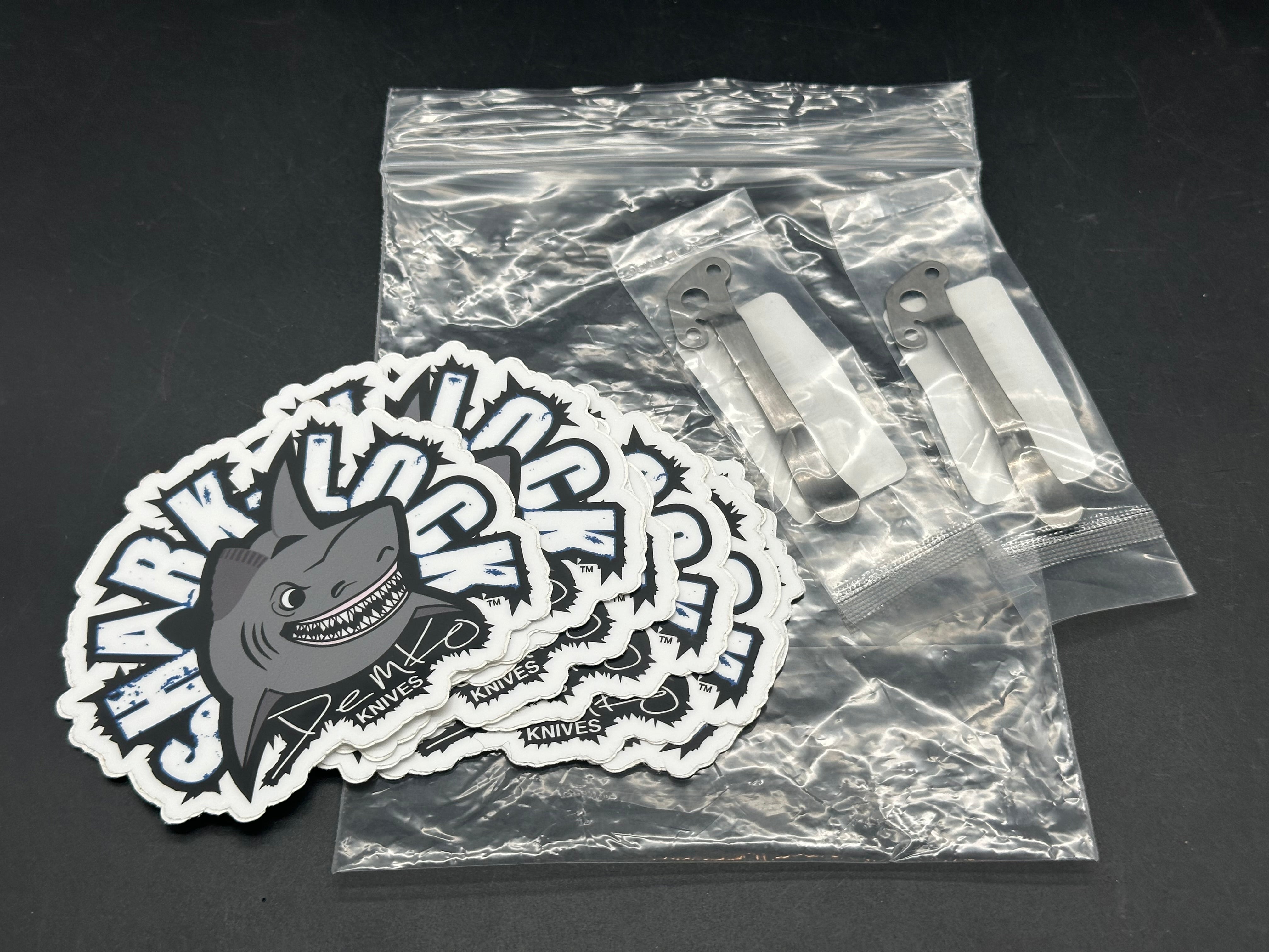 Demko  2 x left hand clips and stickers