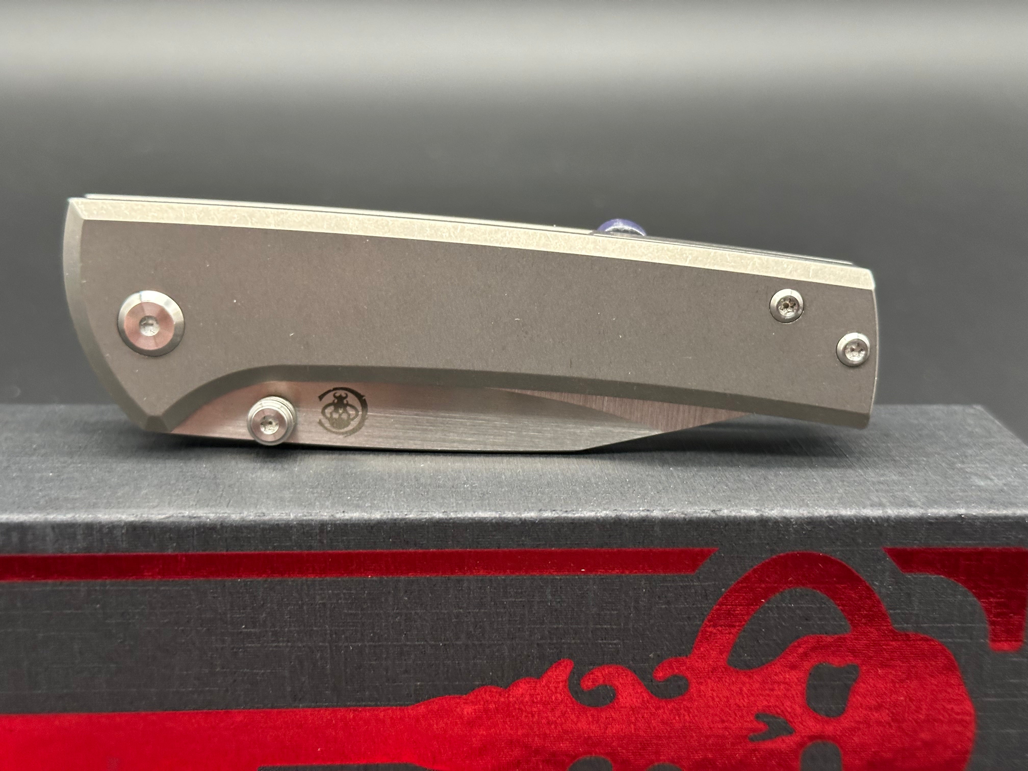 Chaves Scapegoat Street Frame Lock Knife Gray Titanium (3.5" Satin)