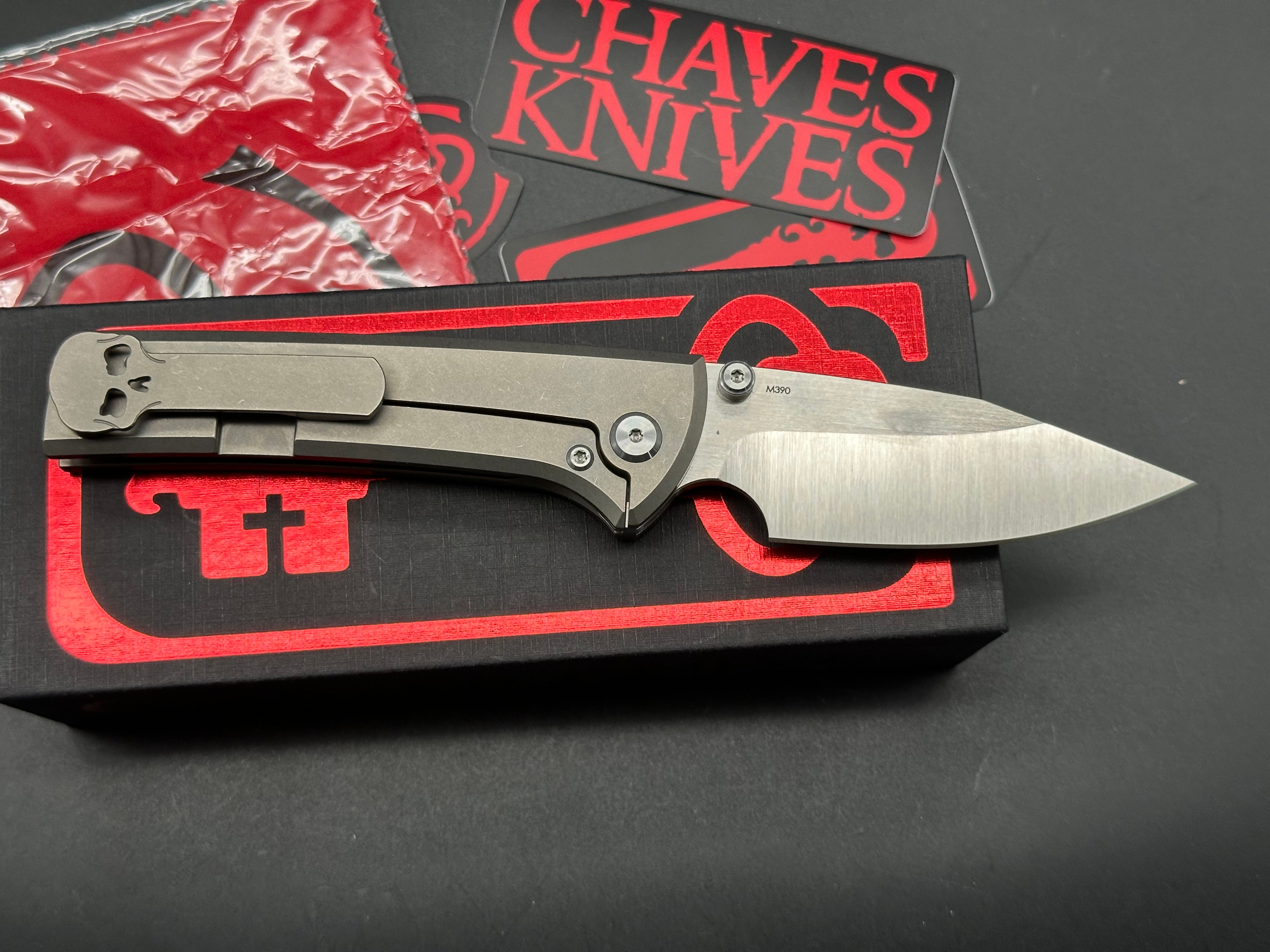 Chaves Scapegoat Street Frame Lock Knife Gray Titanium (3.5" Satin)