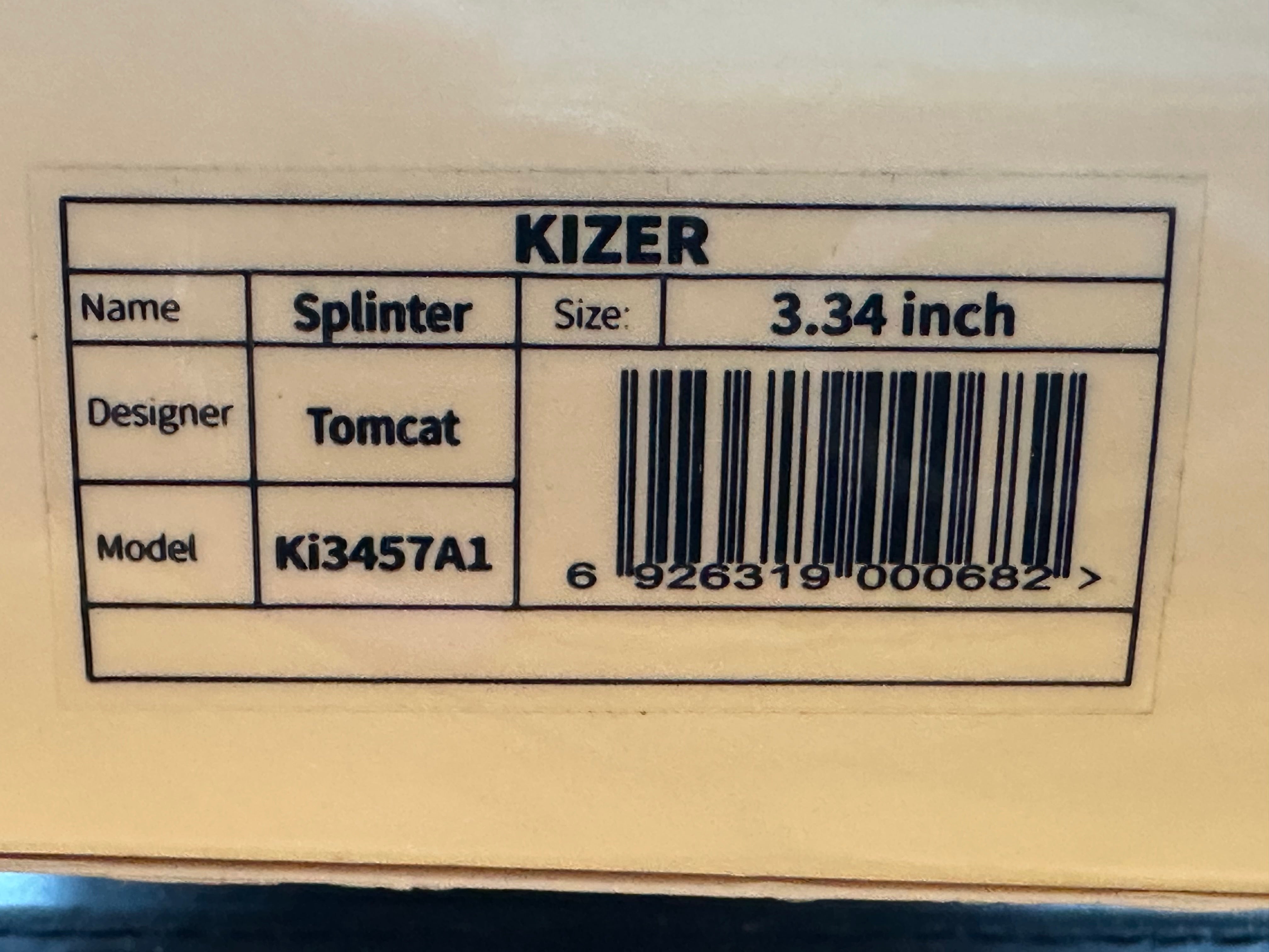 KIZER CUTLERY SPLINTER FRAMELOCK FOLDING KNIFE