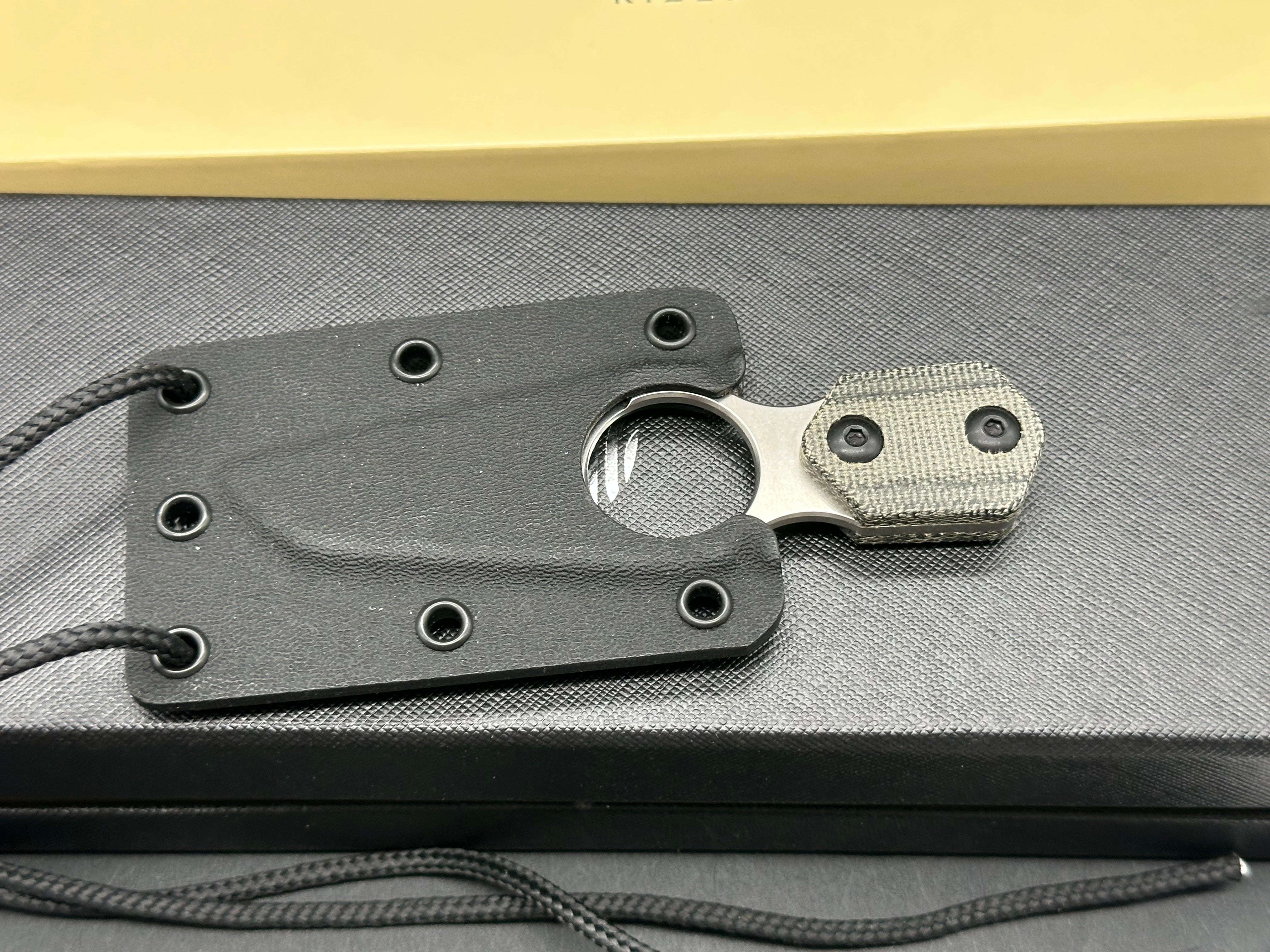Kizer Variable Wharncliffe Fixed Blade Knife Black Micarta (3.43" Satin)