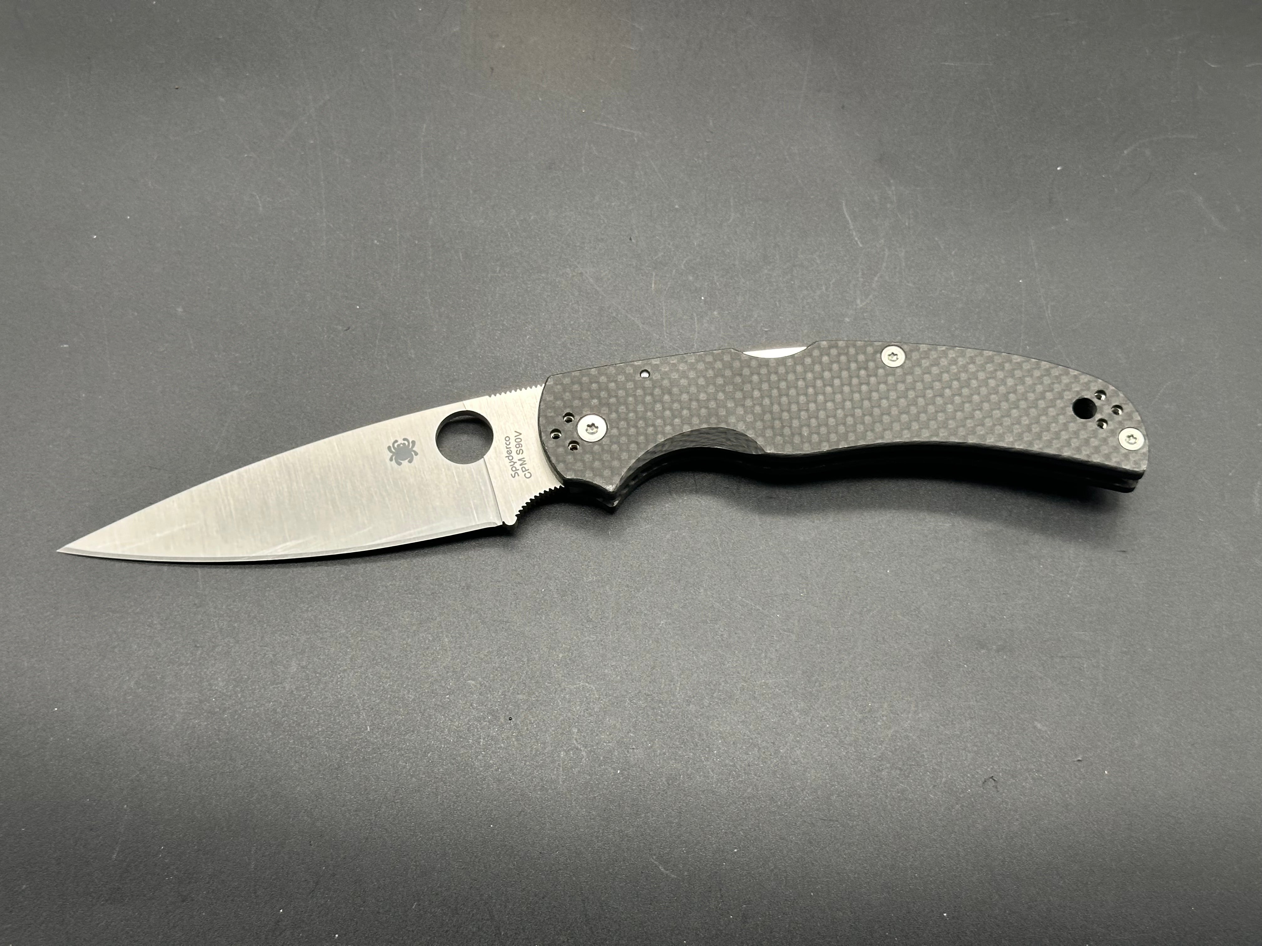 Spyderco Native Chief Lockback Knife Carbon Fiber (4.08" Satin S90V) C244CF90VP