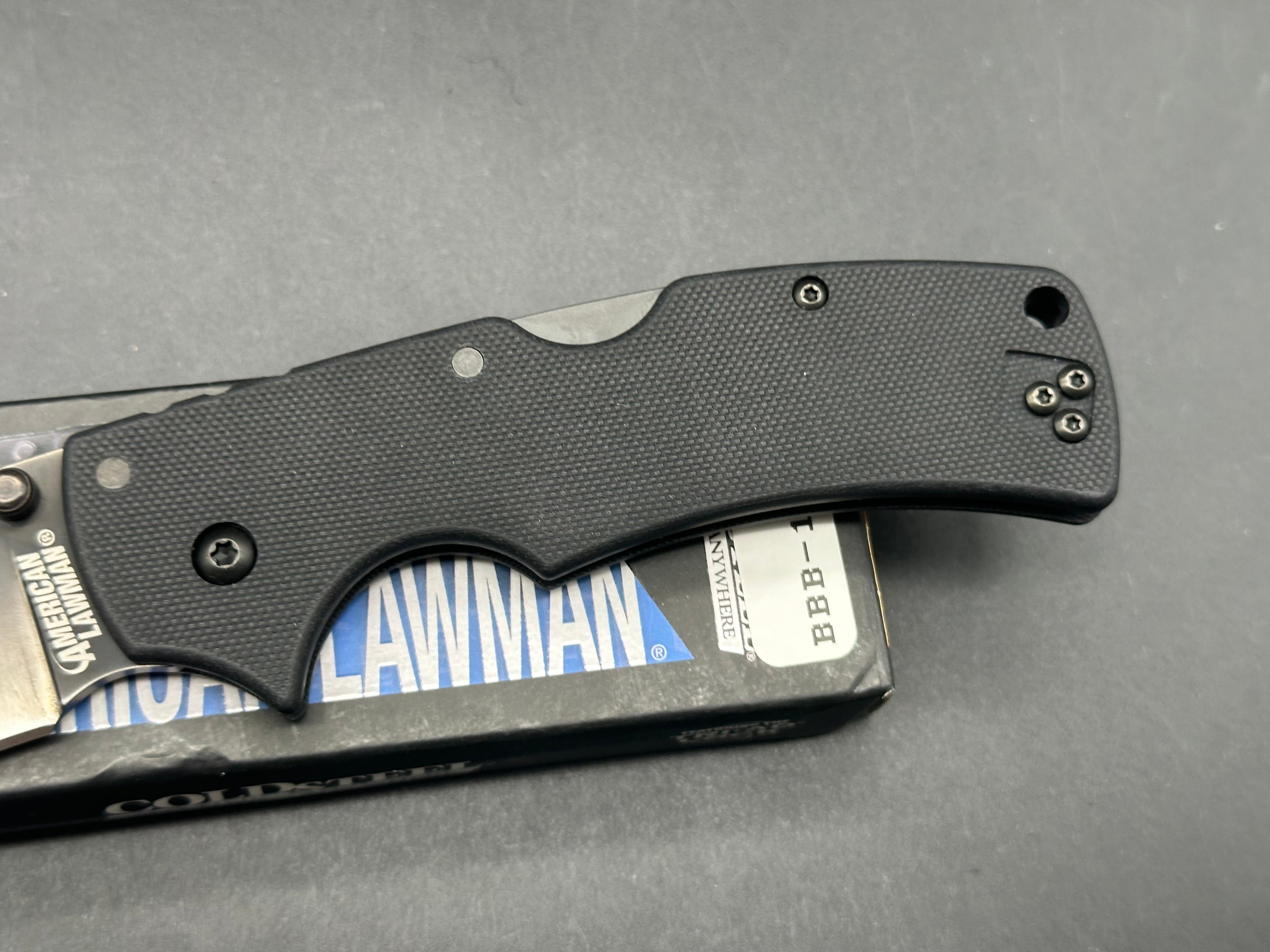 Cold Steel American Lawman Folding Knife 3.5" Straight Edge Black