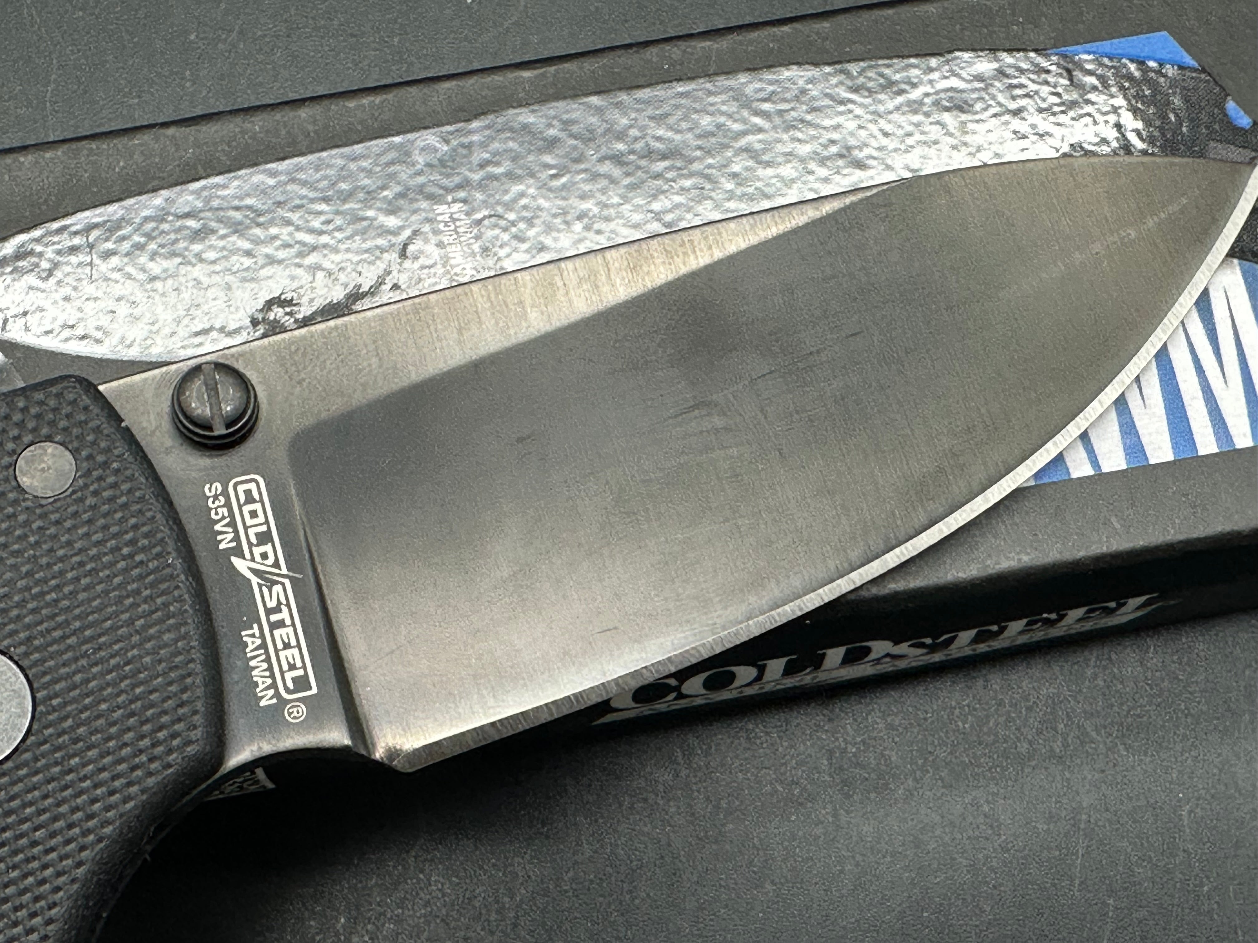 Cold Steel American Lawman Folding Knife 3.5" Straight Edge Black